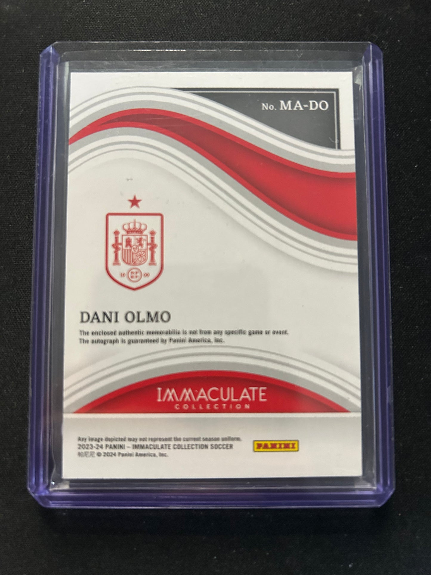 Panini Immaculate 2023-2024 - Dani Olmo patch auto /99