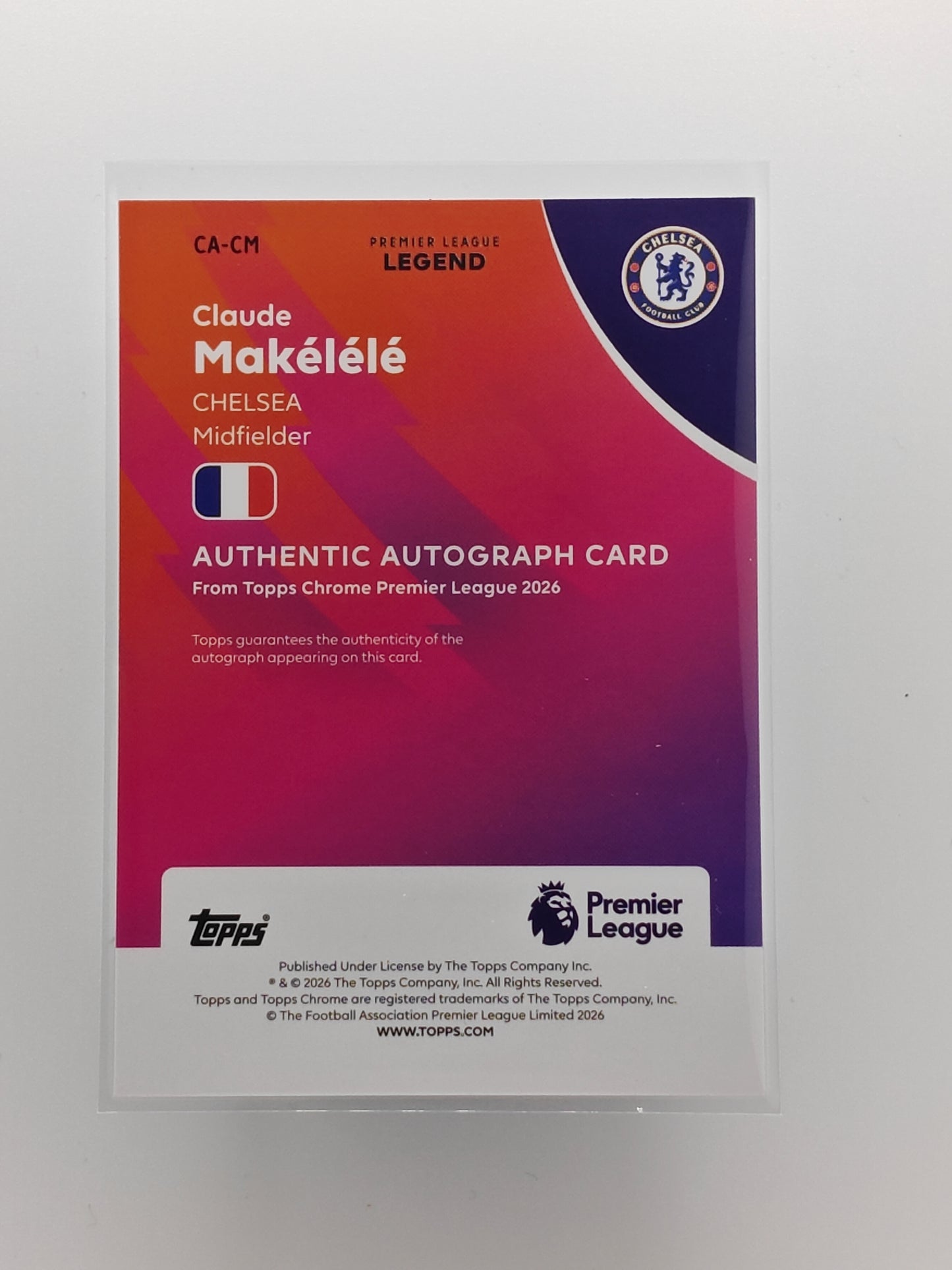 Claude Makelele auto /75 - Topps Chrome PL 25/26