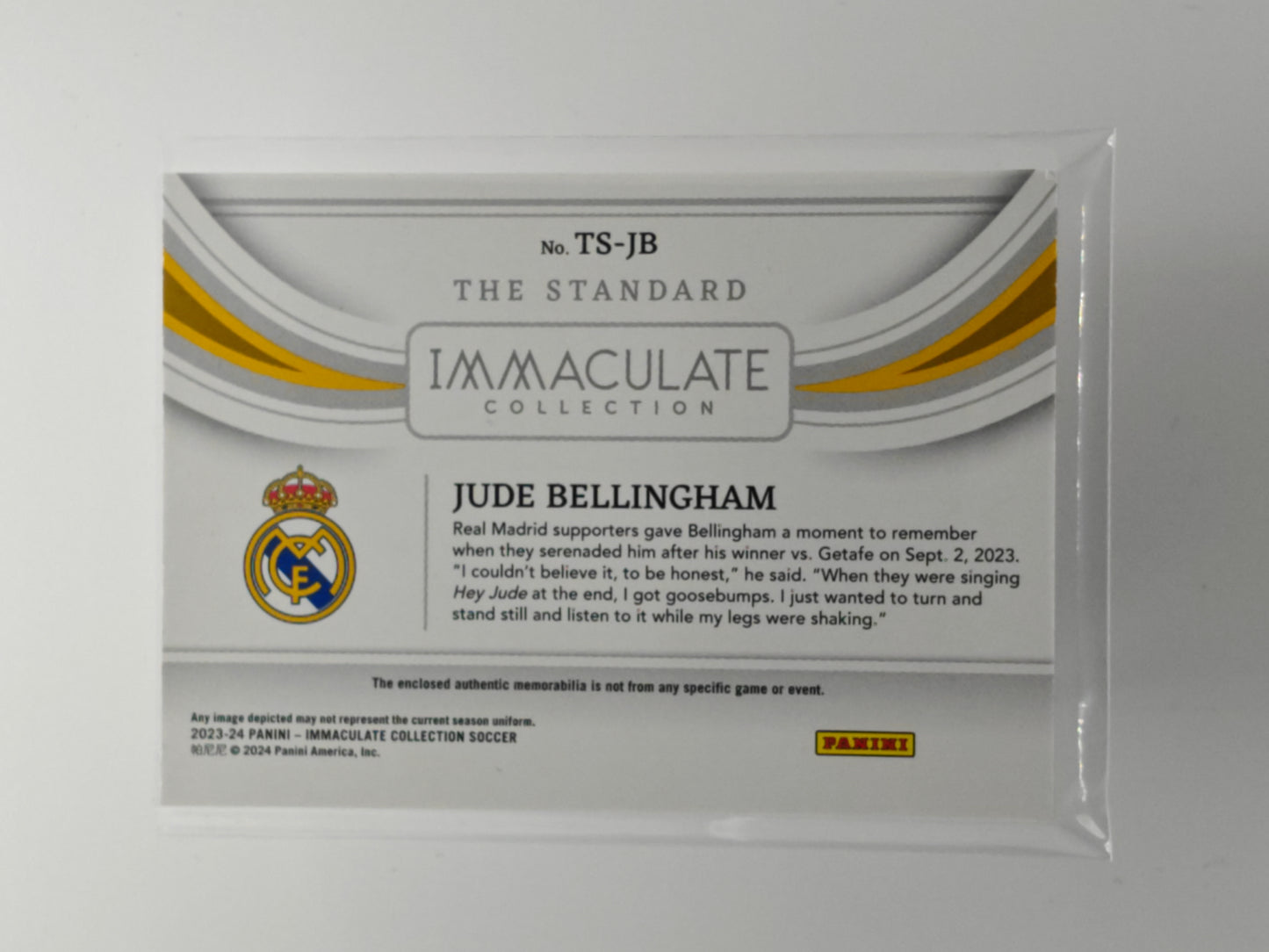 Jude Bellingham patch /30 - Panini Immaculate 23/24