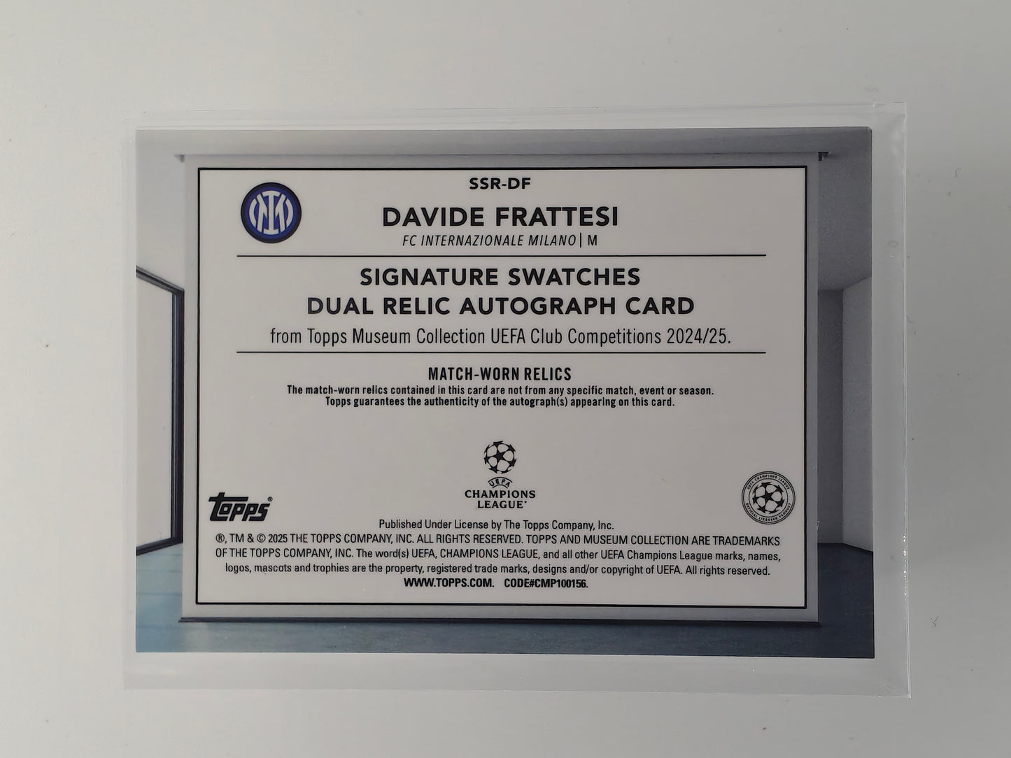 Davide Fratessi patch/auto /299 MW - Topps Museum 24/25