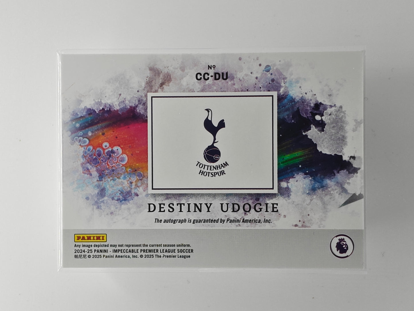 Destiny Udogie auto /49 on card - Panini Impeccable 24/25