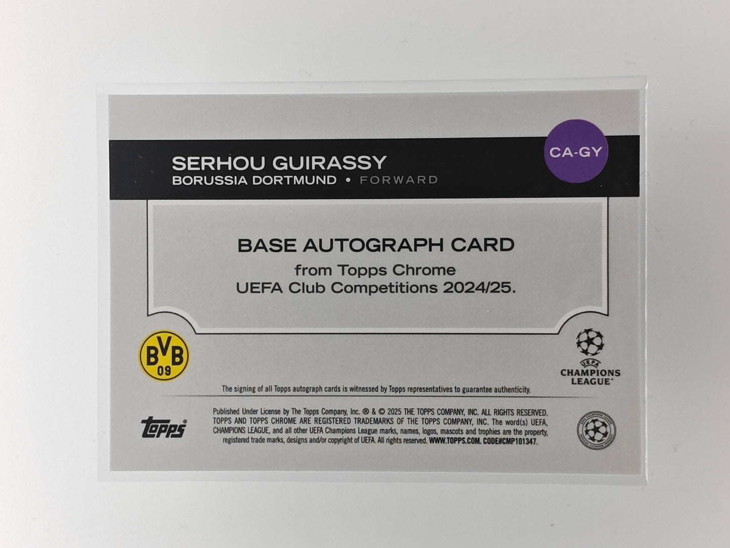 Serhou Guirassy auto /199 - Topps Chrome 24/25