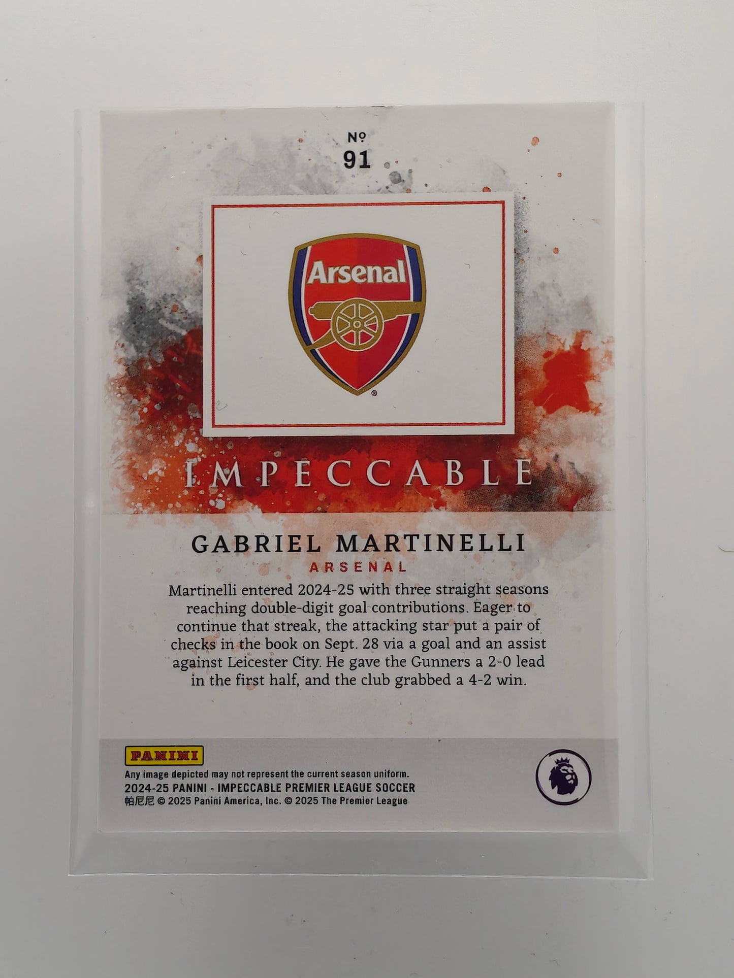 Gabriel Martinelli /65 - Panini Impeccable 24/25