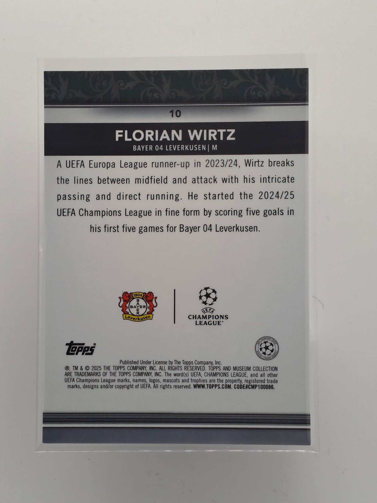 Florian Wirtz /50 - Topps Museum 24/25