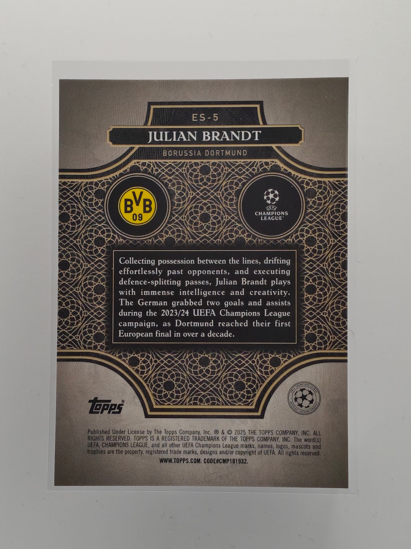 Julian Brandt /150 Elite Society - Topps Merlin 24/25