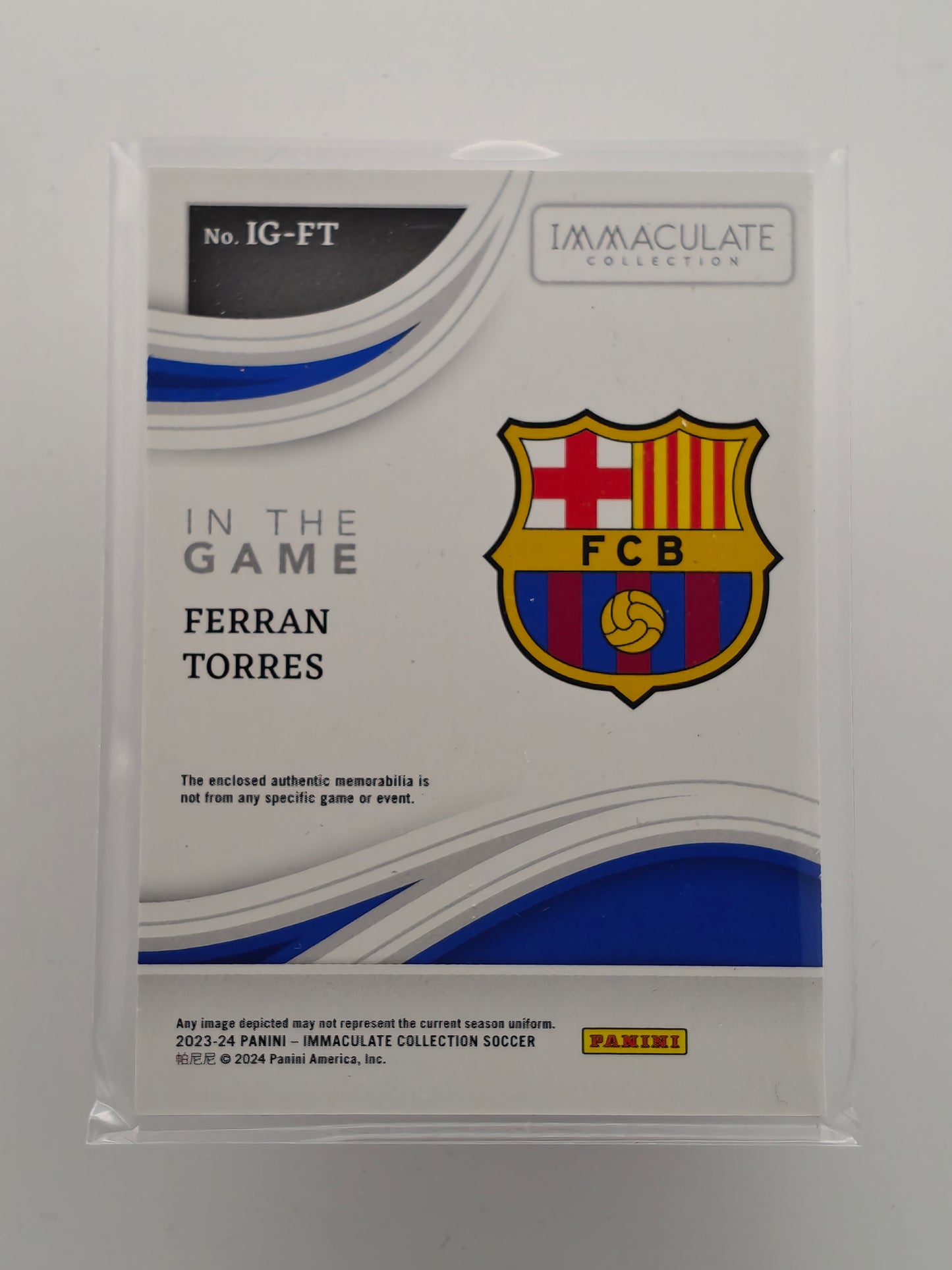 Ferran Torres patch /30 - Panini Immaculate 23/24