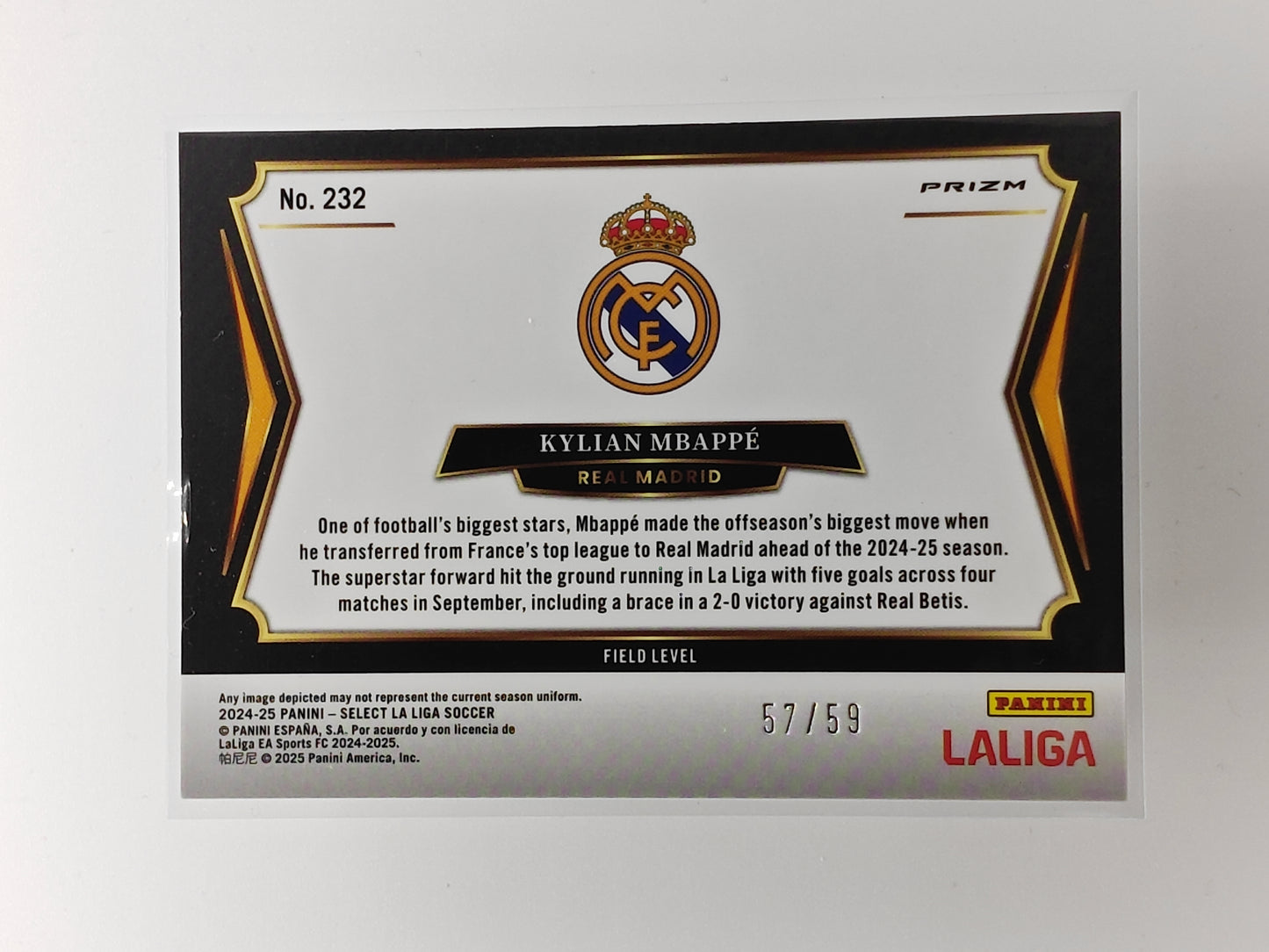 Kylian Mbappe /59 - Panini Select La Liga 24/25