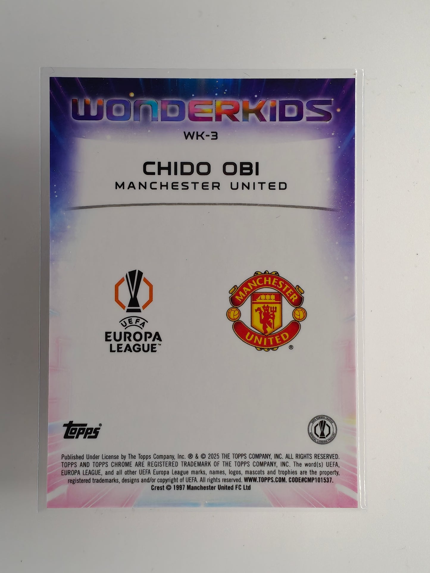Chido Obi /25 rc wonderkids Logofractor - Topps Chrome 24/25 Logofractor