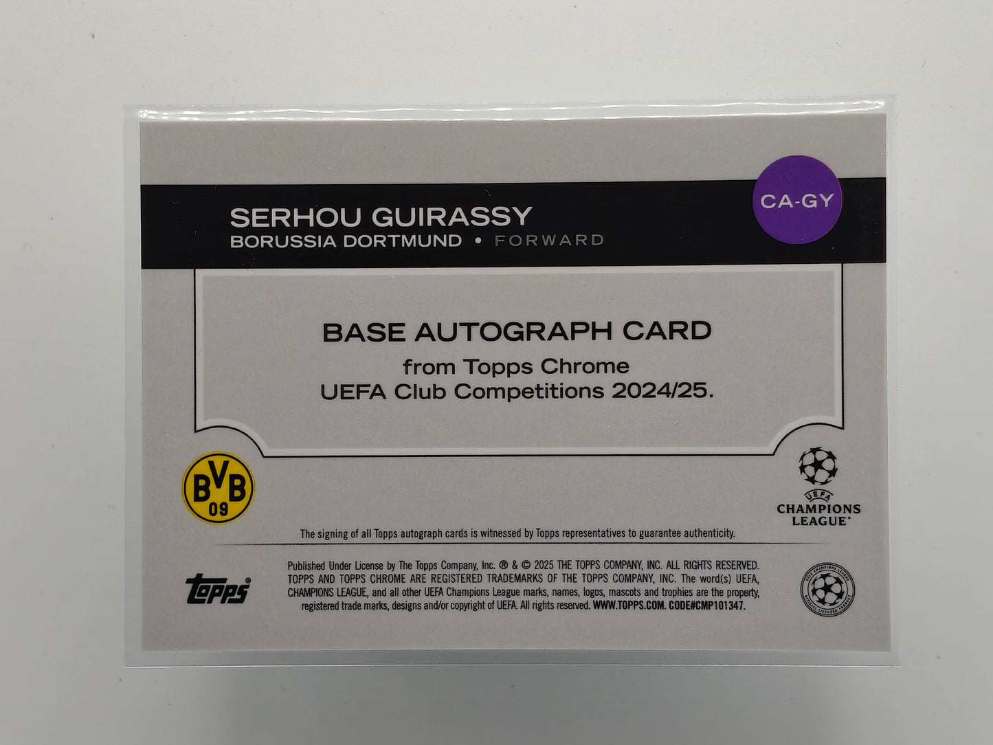 Serhou Guirassy auto /150 - Topps Chrome 24/25
