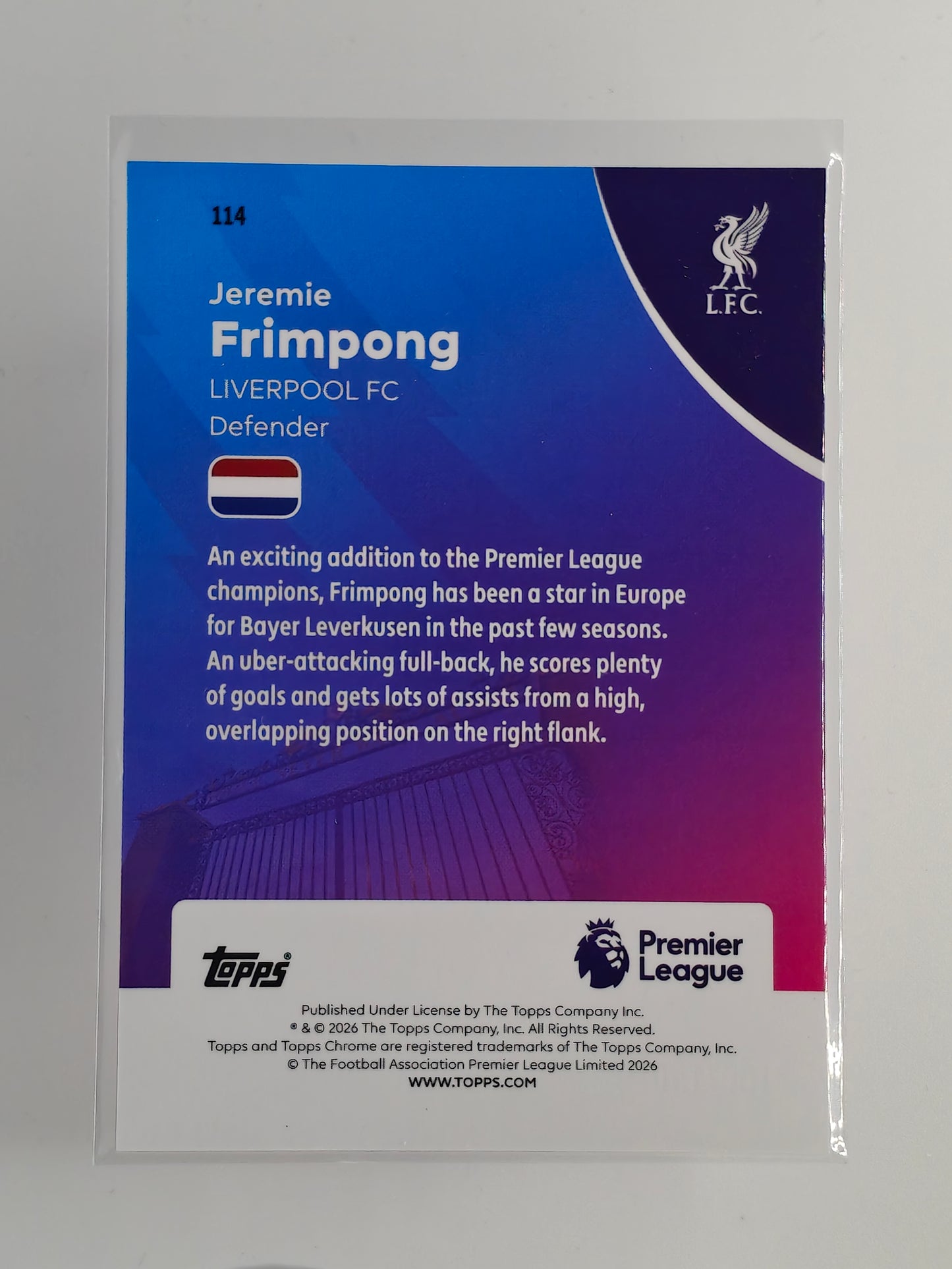 Jeremie Frimpong /150 - Topps Chrome PL 25/26