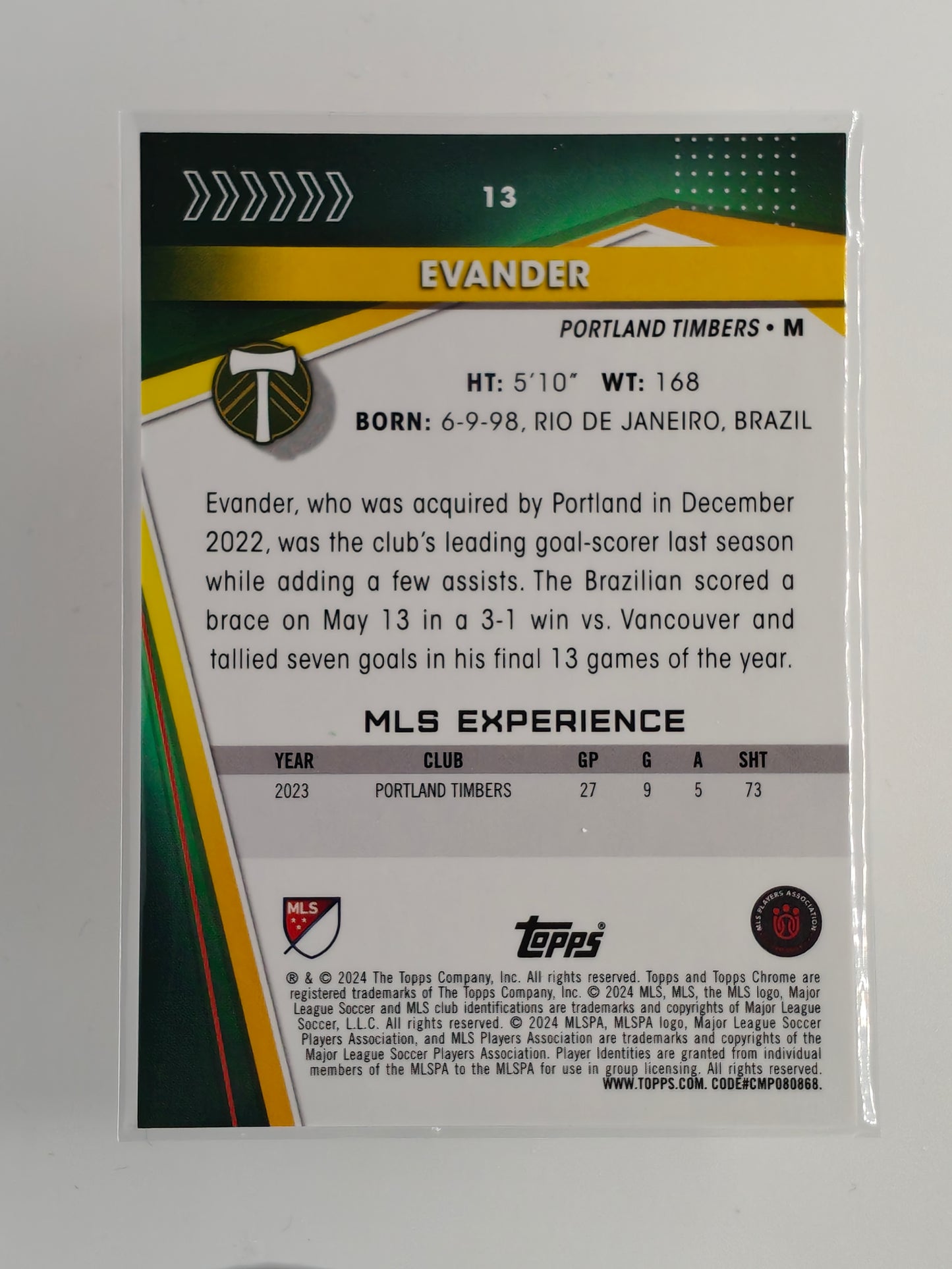 Evander /50 Sapphire - Topps MLS Sapphire 24/25