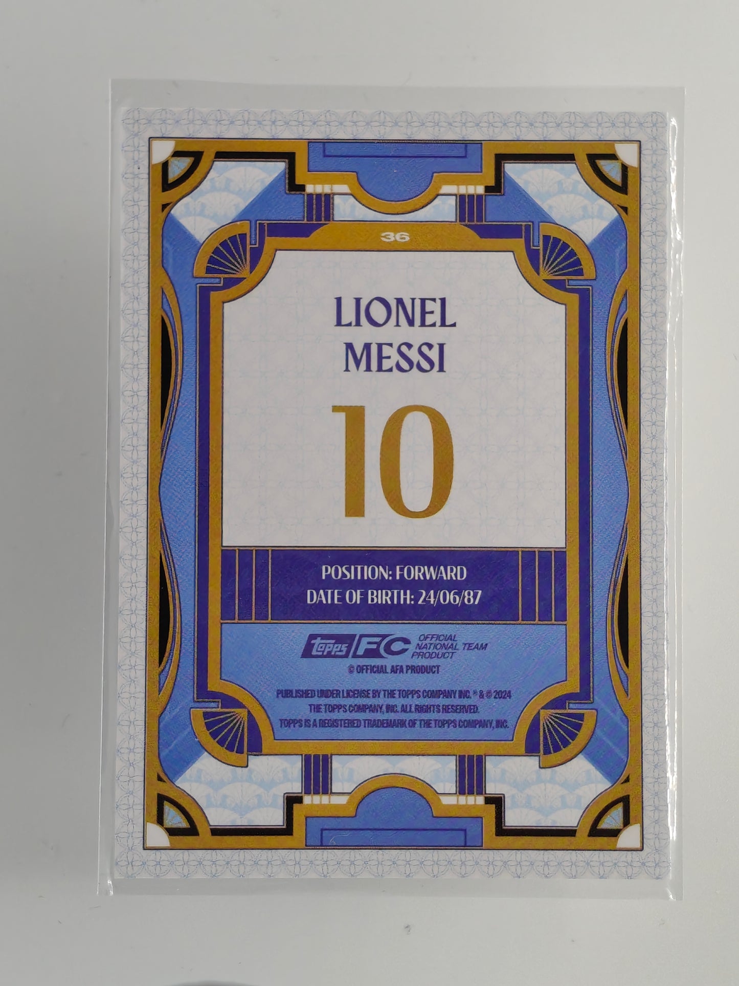 Lionel Messi - Topps Argentina team set