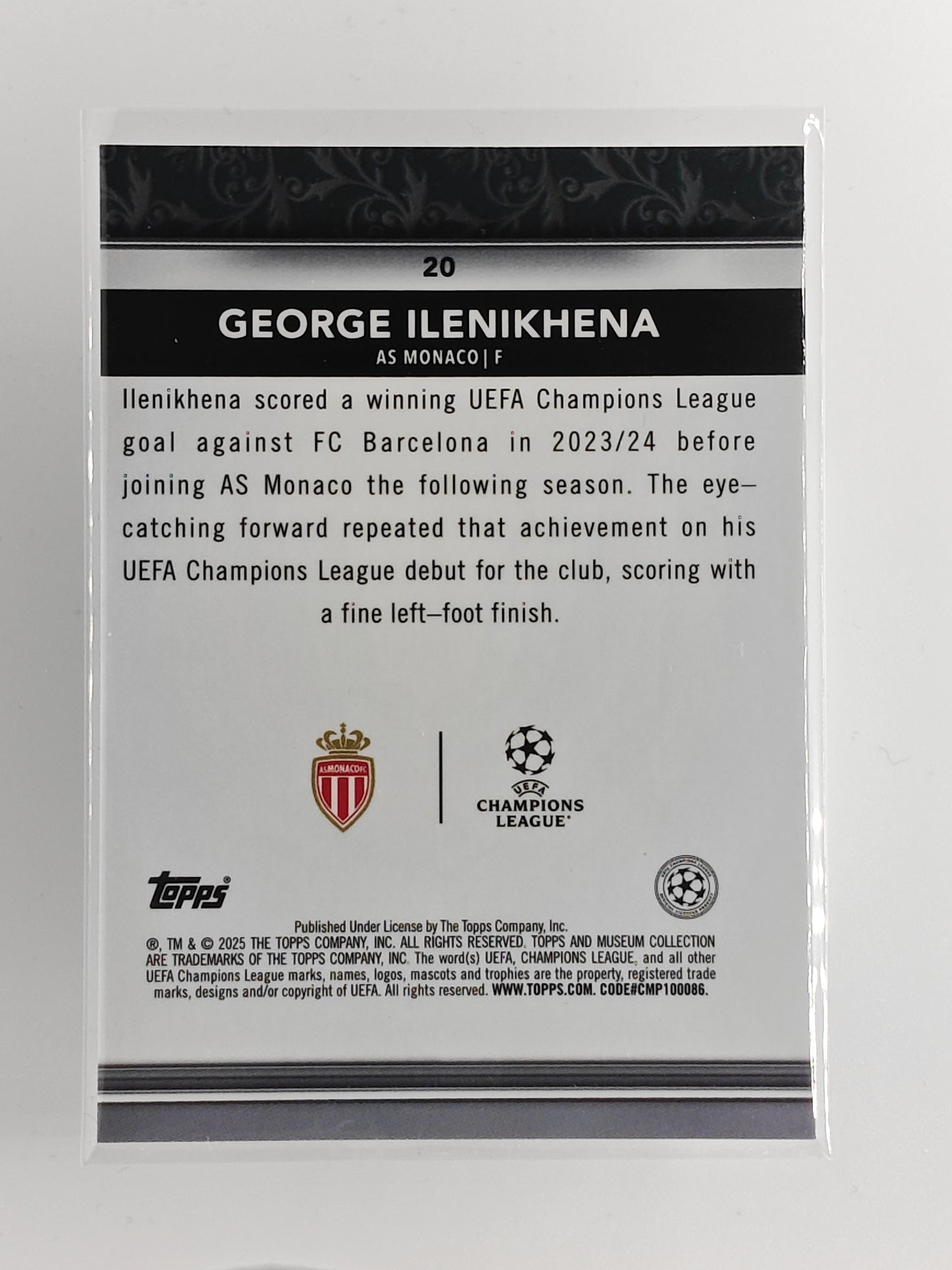 George Ilenikhena rc - Topps Museum 24/25