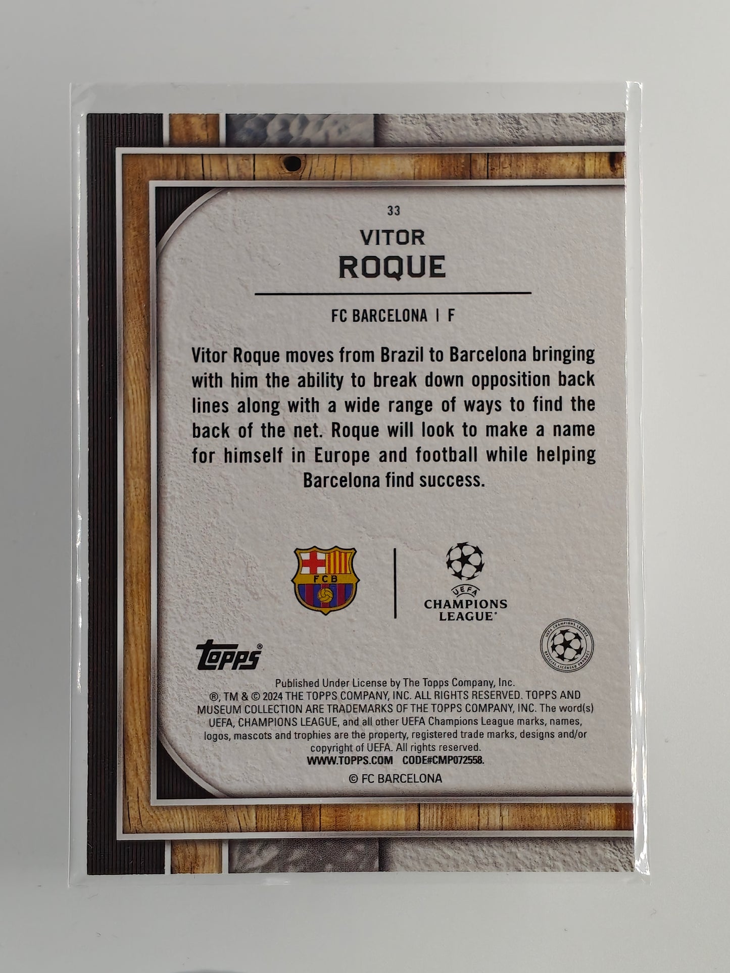 Vitor roque rc - Topps Museum 24/25