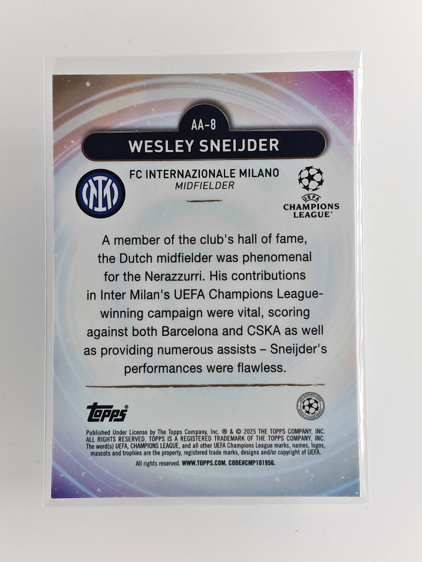 Wesley Sneijder - Ageless Alchemy - Topps Merlin 24/25