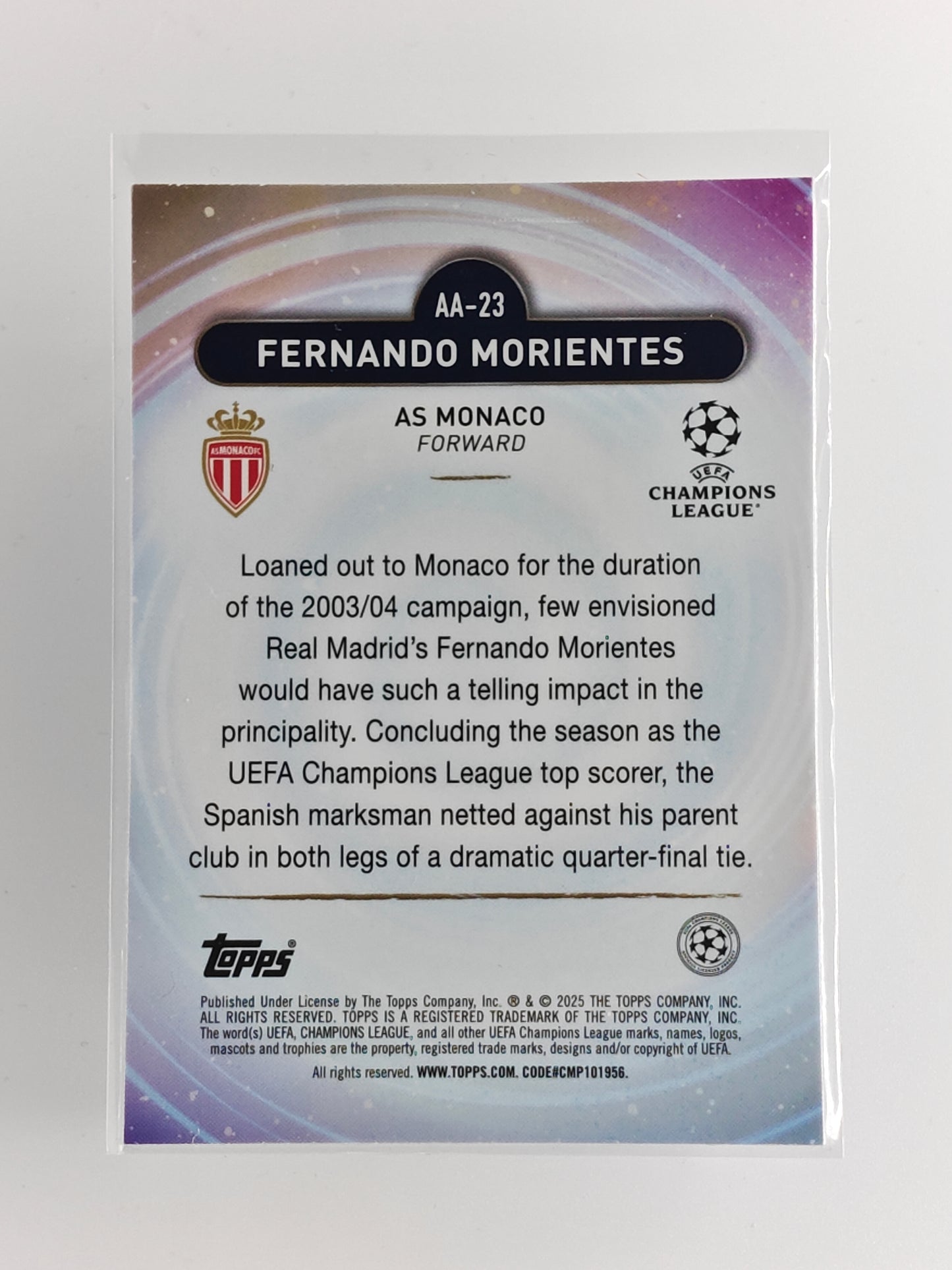 Fernando Morientes - Ageless Alchemy - Topps Merlin 24/25