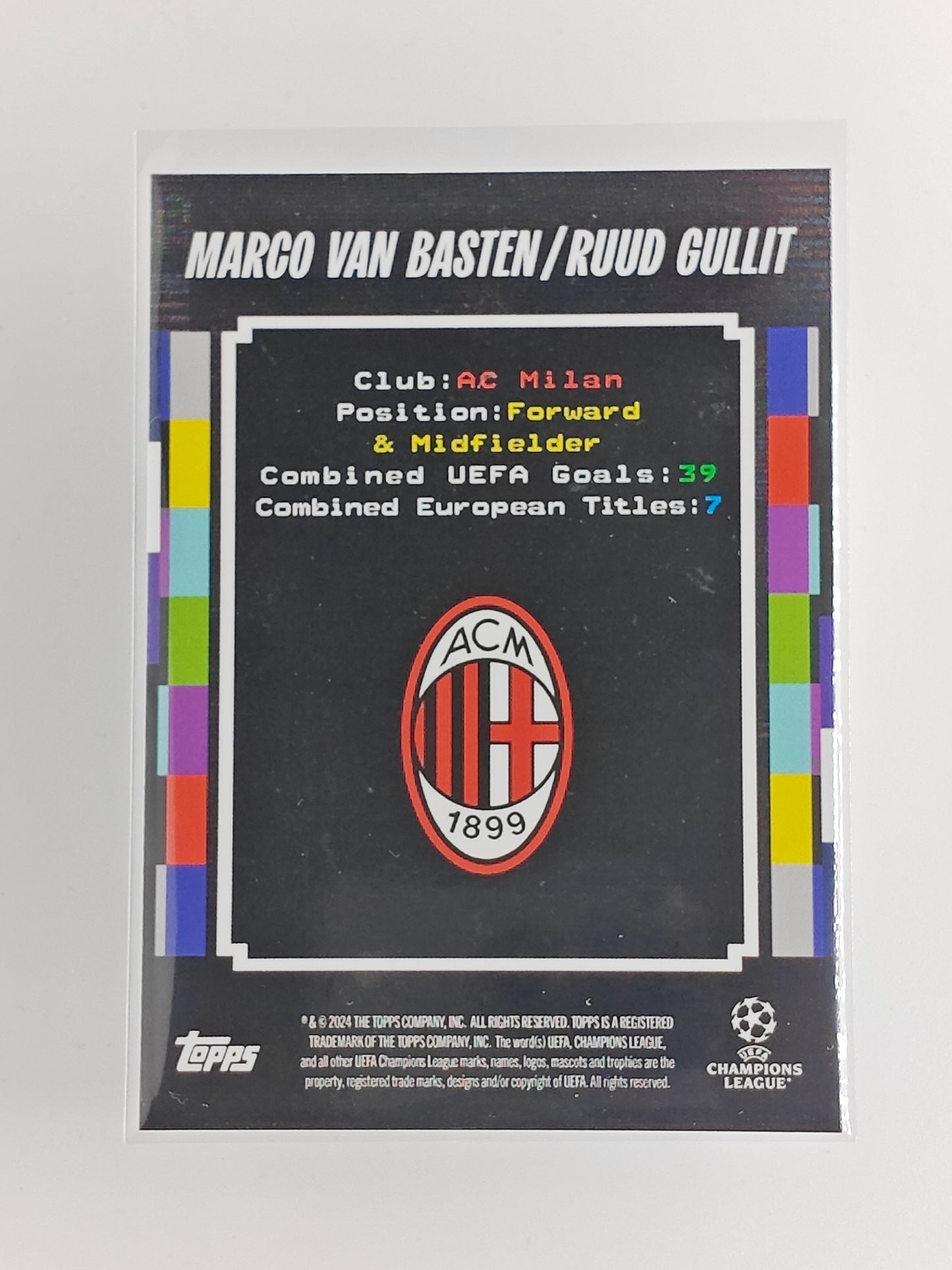 Marco Van Basten / Ruud Gullit Partnerships - Topps Decades 24/25