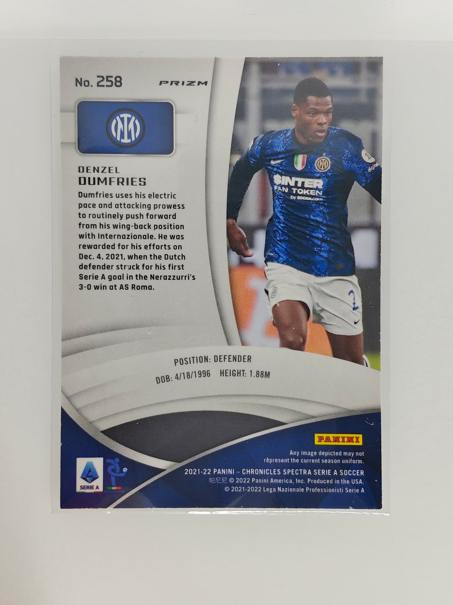 Denzel Dumfries rc purple mojo - Panini Chronicles 21/22