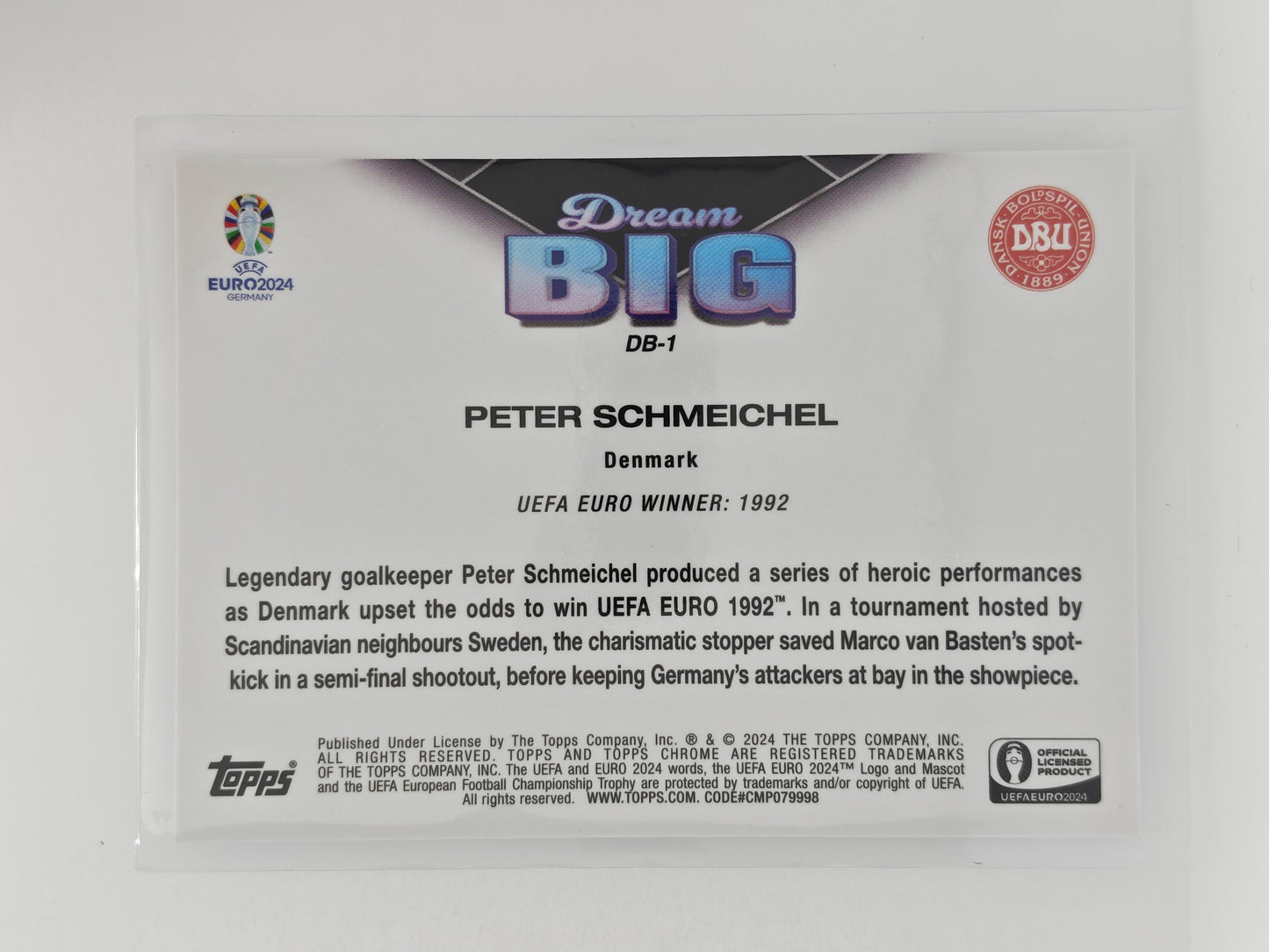 Peter Schmeichel /150 Dream big - Topps Finest euro 24