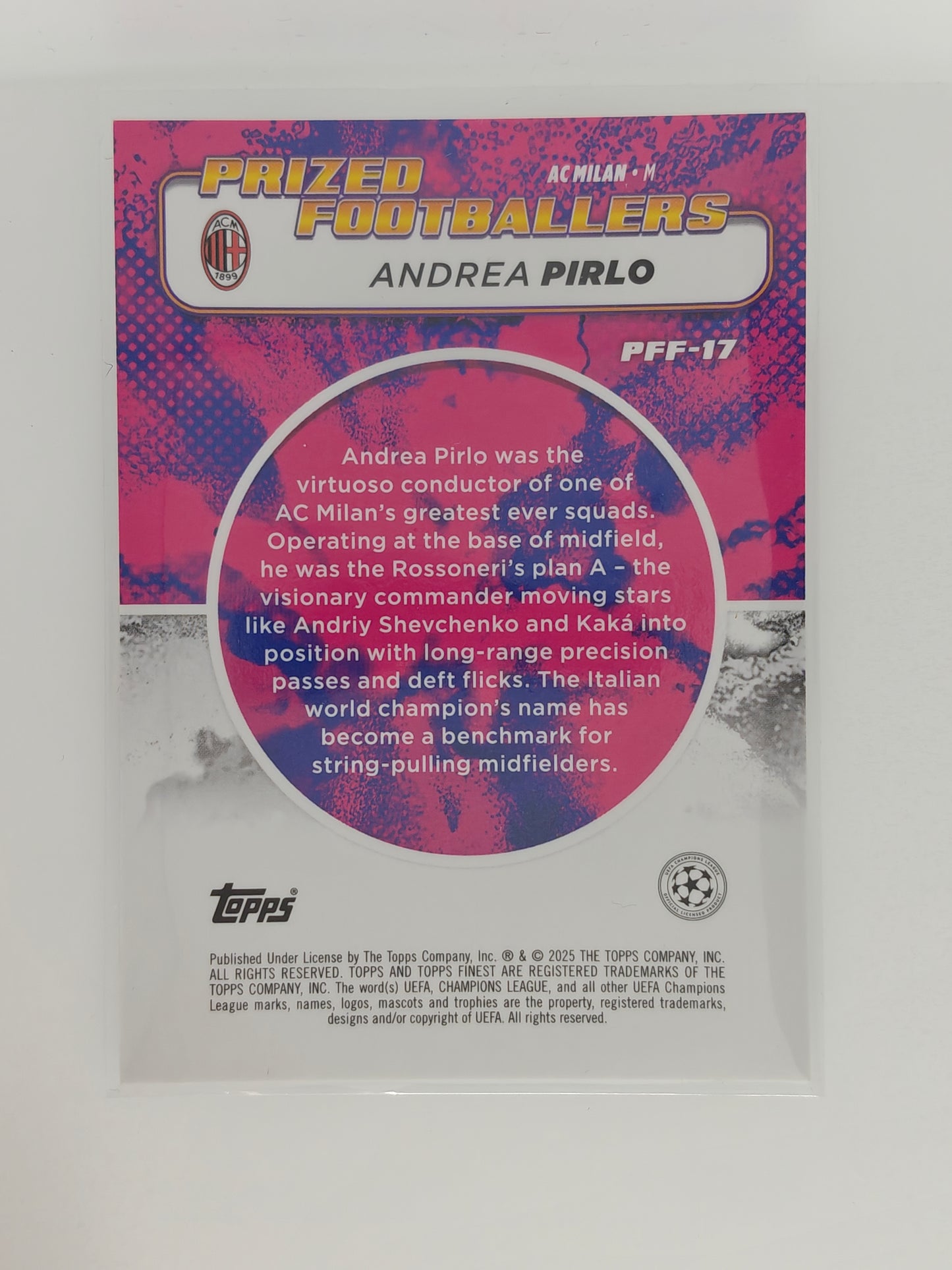 Andrea Pirlo fusion casehit - Topps Finest 24/25