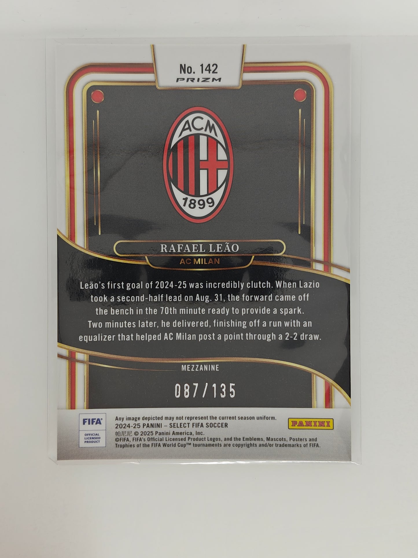 Rafael Leao /135 - Panini Select Fifa 24/25