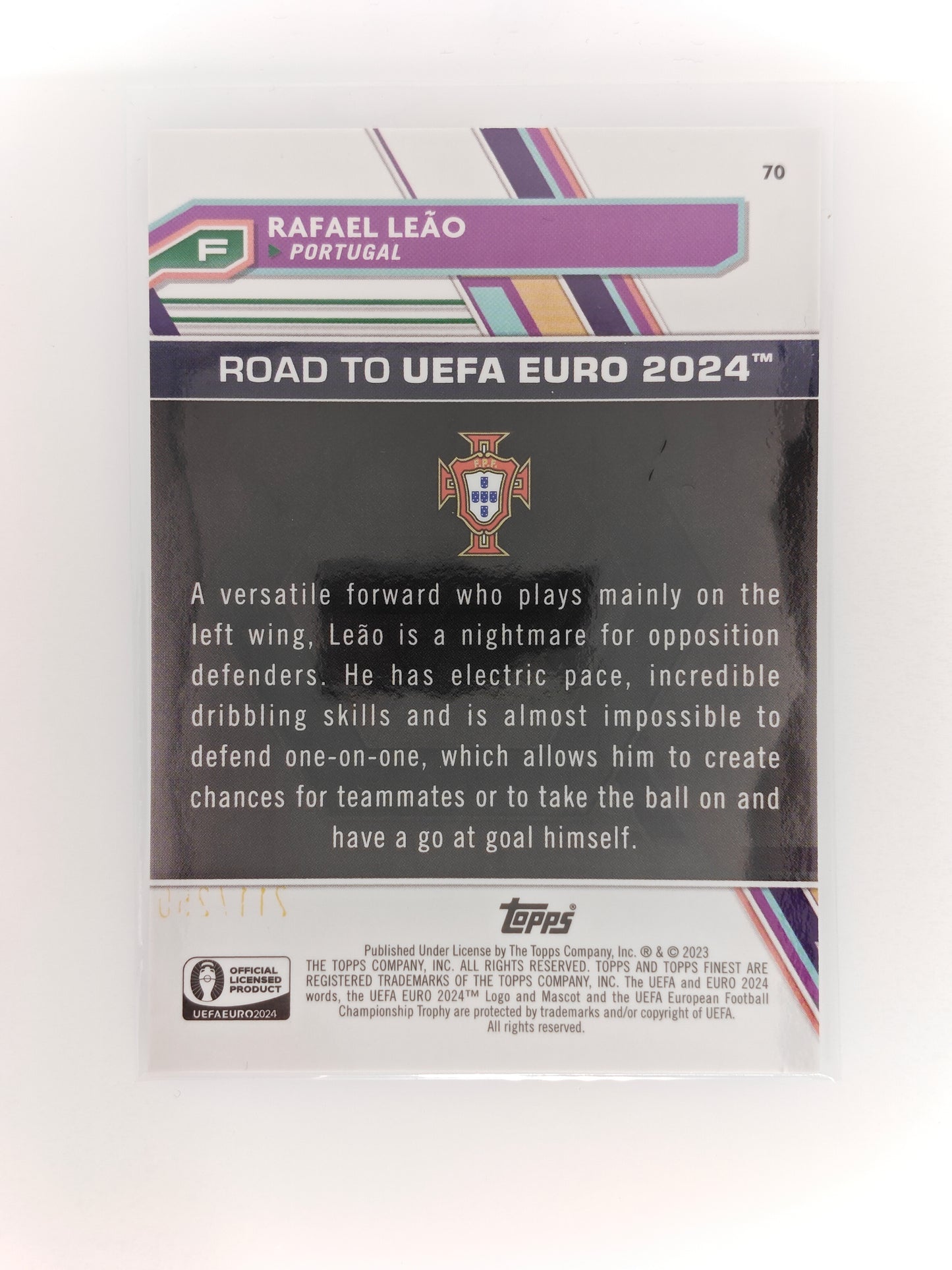 Rafael Leao /250 - Topps Finest euro 24