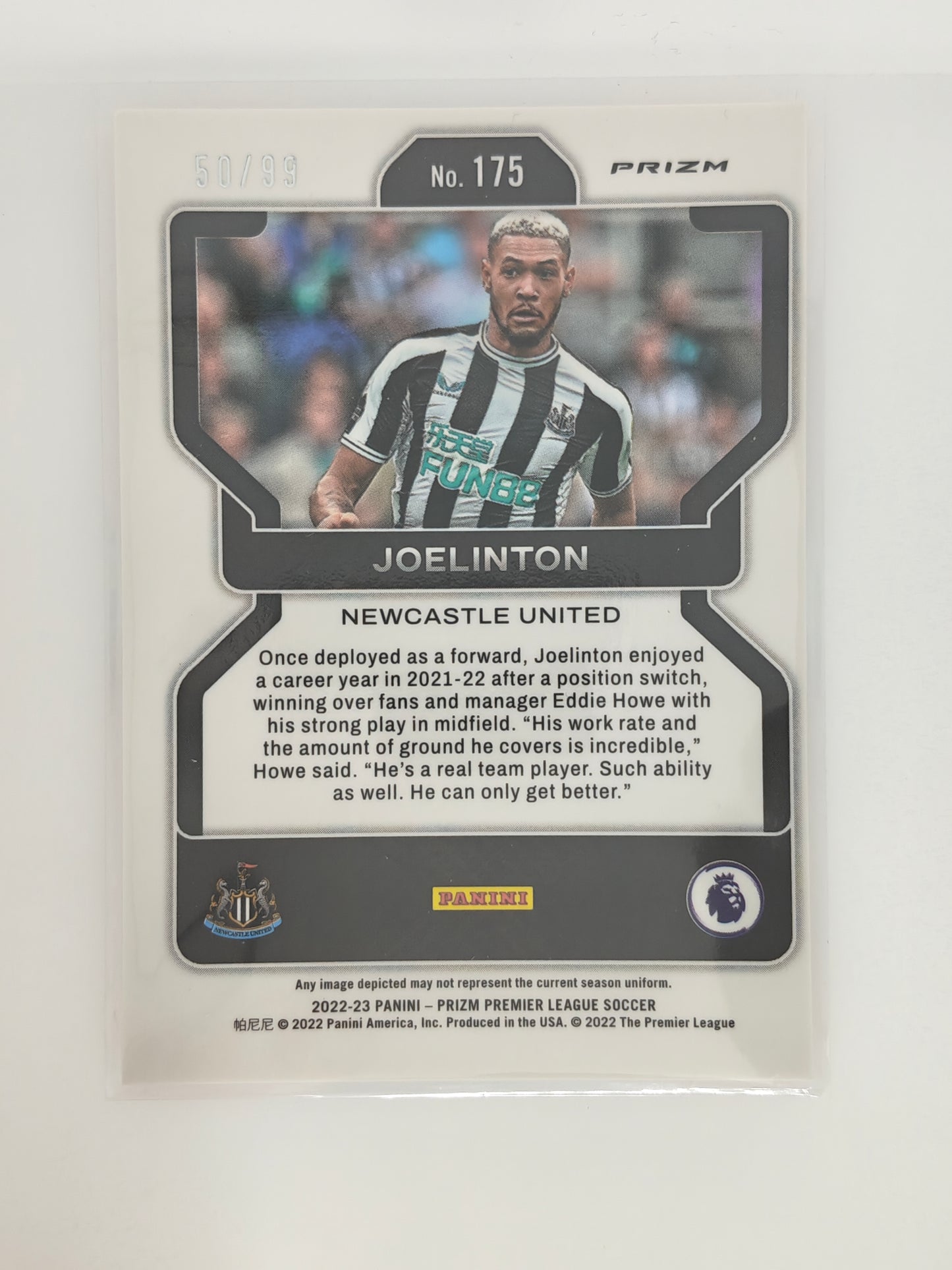 Joelinton /99 - Panini Prizm Premier League 22/23