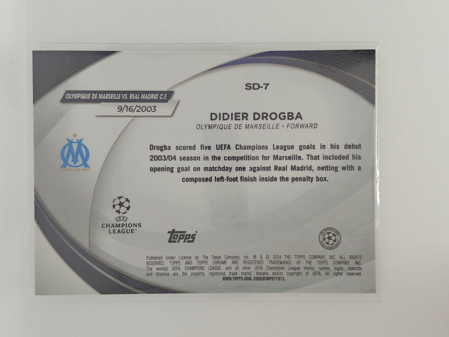 Didier Drogba Starball Debut Black Lava SSP - Topps Chrome 23/24