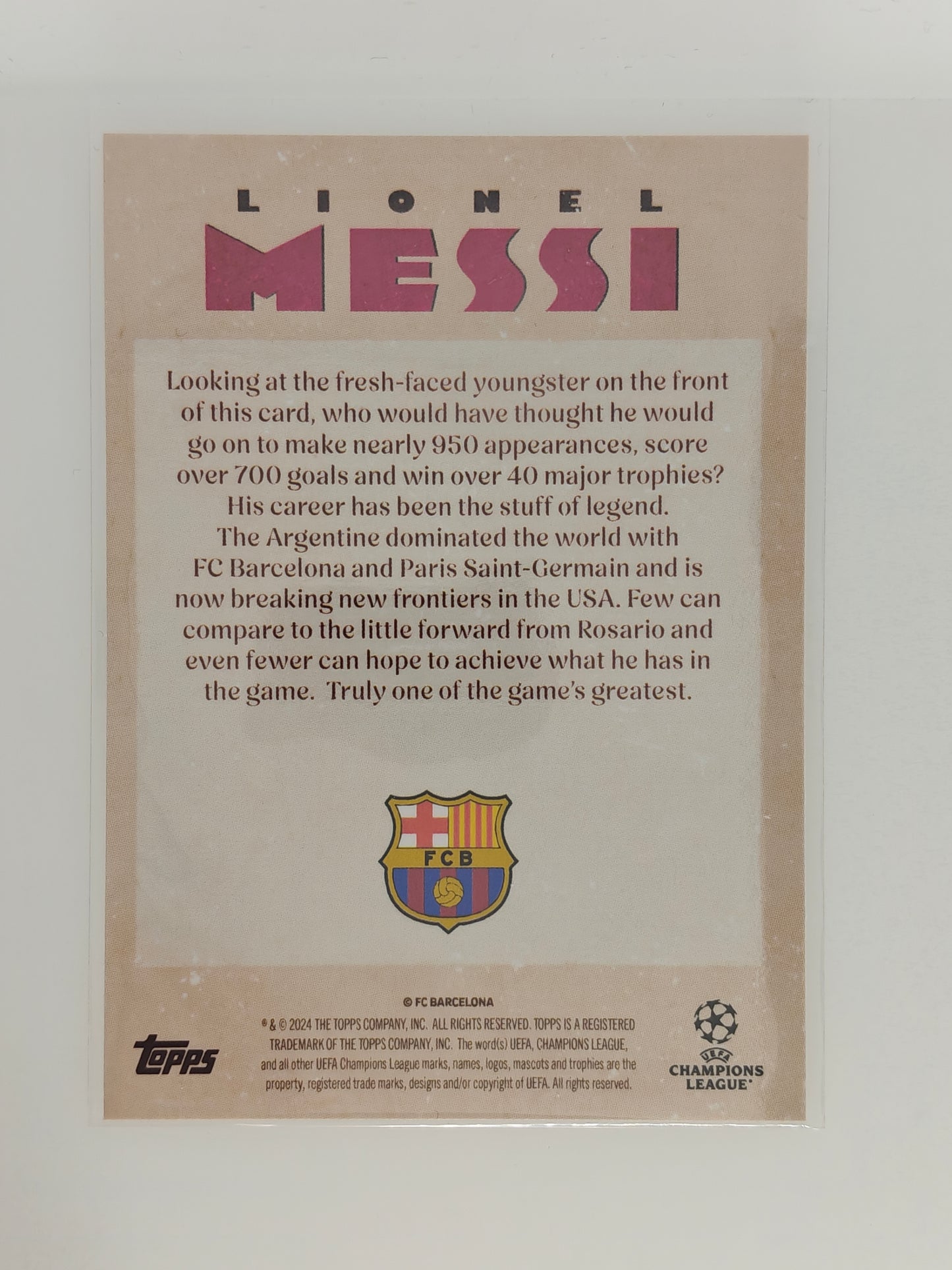Lionel Messi Artistry - Topps Deco 24/25