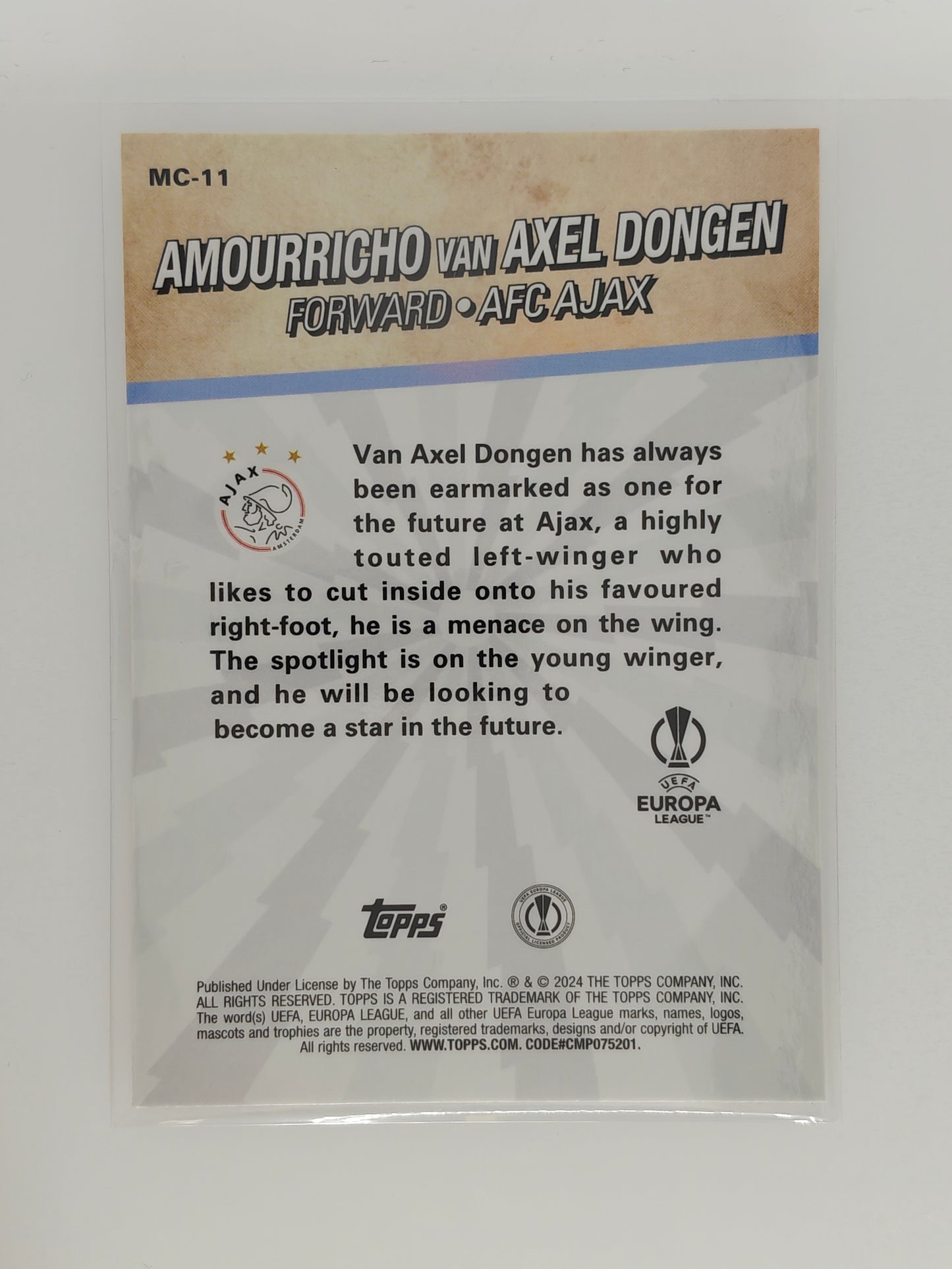 Amourricho van Axel Dongen RC Merlin's Chosen ones - Topps Merlin 23/24