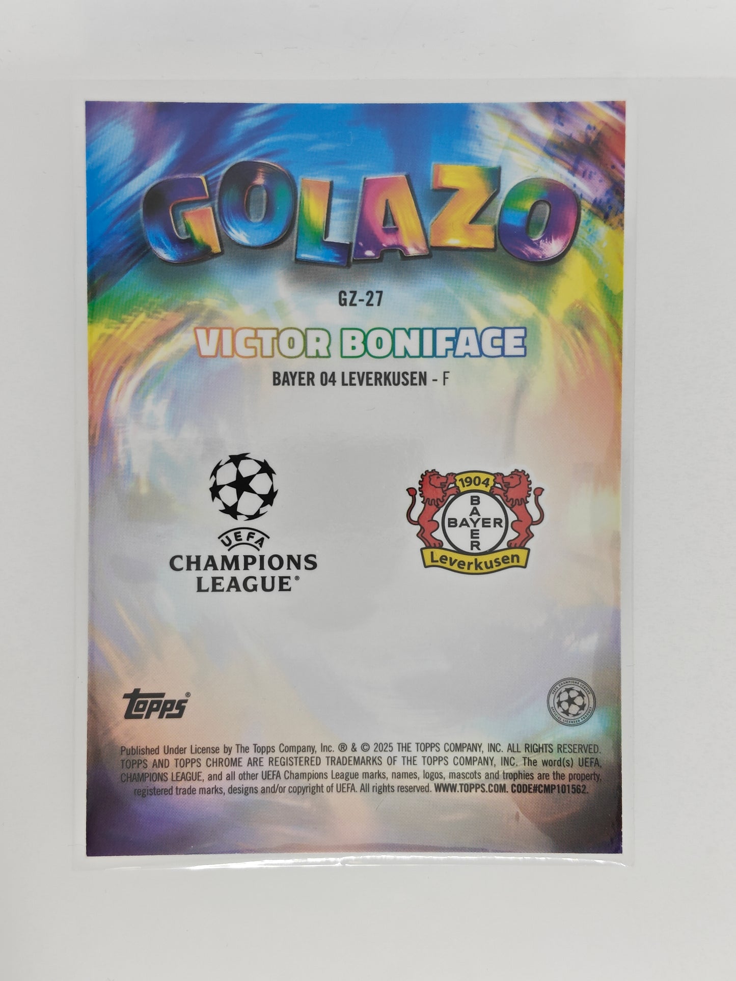 Viktor Boniface Golazo - Topps Chrome 24/25