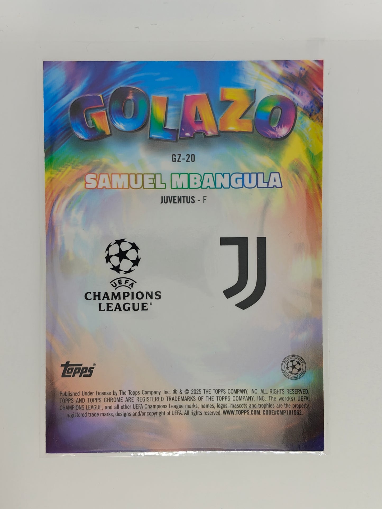Samuel Mbangula RC Golazo - Topps Chrome 24/25