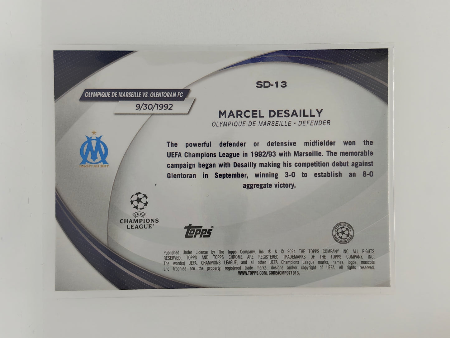 Marcel Desailly Starball Debut - Topps Chrome 24/25