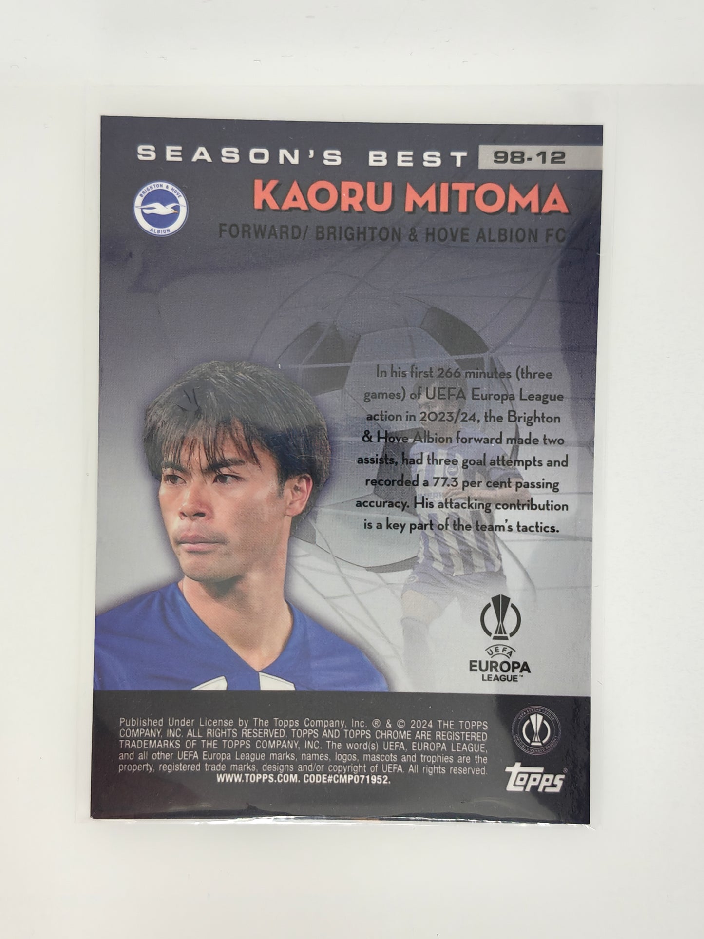 Kaoru Mitoma Shooting Stars - Topps Chrome 23/24