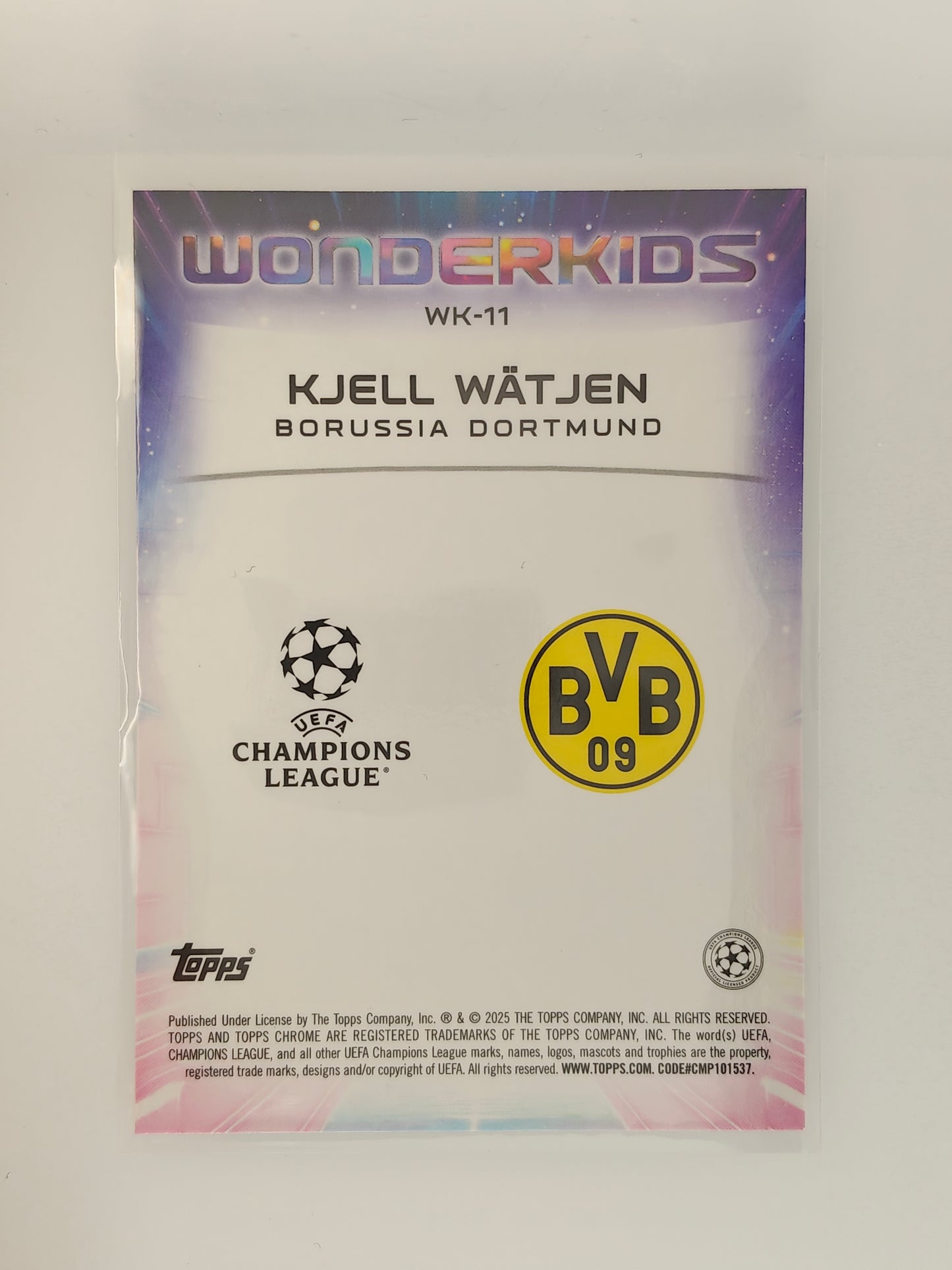 Kjell Watjen RC Wonderkids - Topps Chrome 24/25
