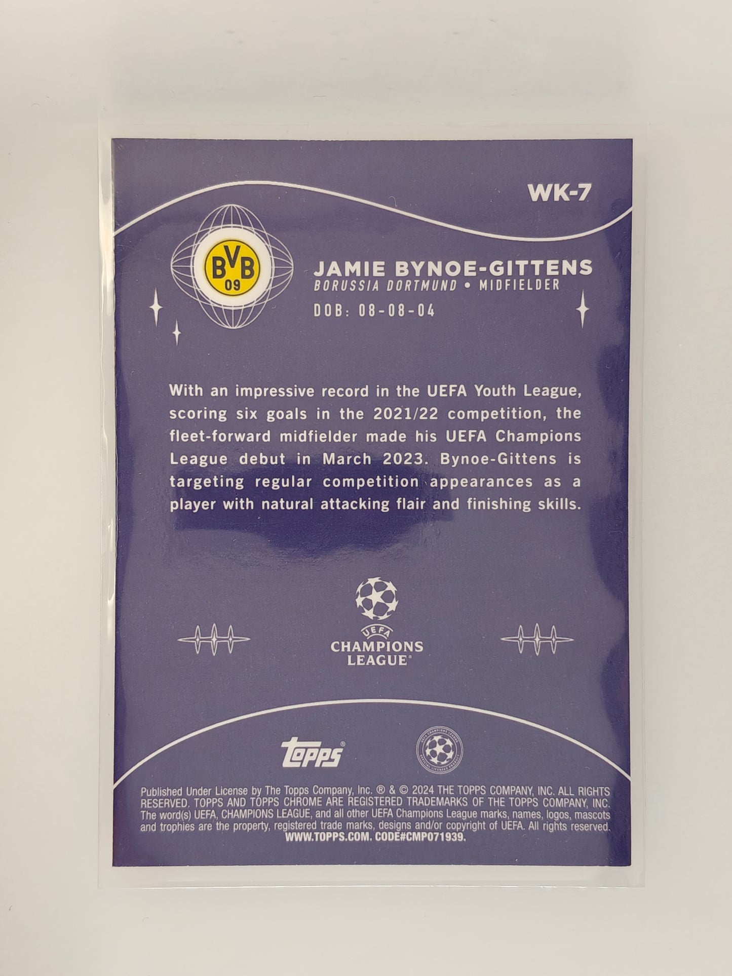 Jamie Bynoe-Gittens Wonderkids - Topps Chrome 23/24