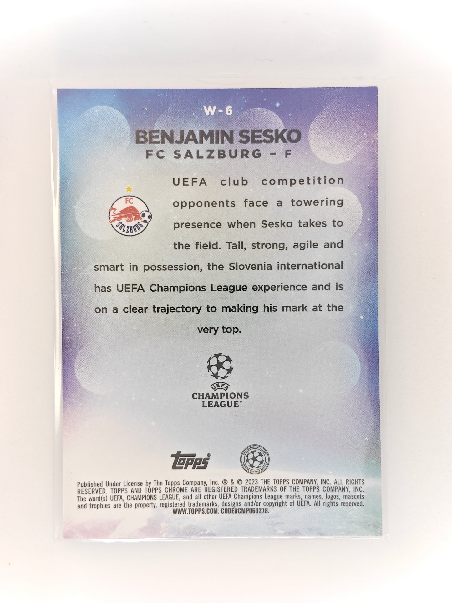 Benjamin Sesko Wonderkids - Topps Chrome 22/23