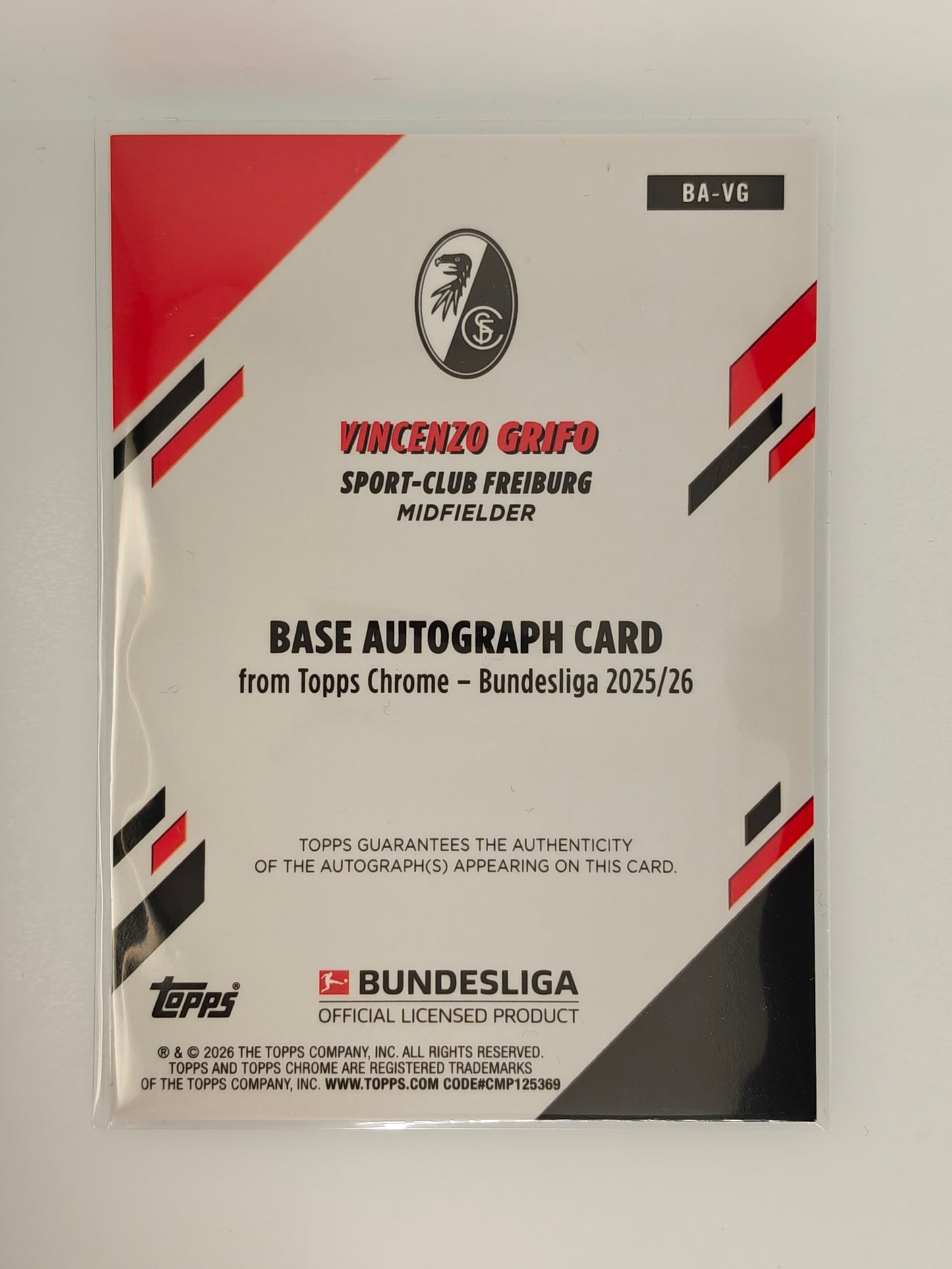 Vincenzo Grifo auto /10 - Topps Chrome Bundesliga 25/26 - Sapphire