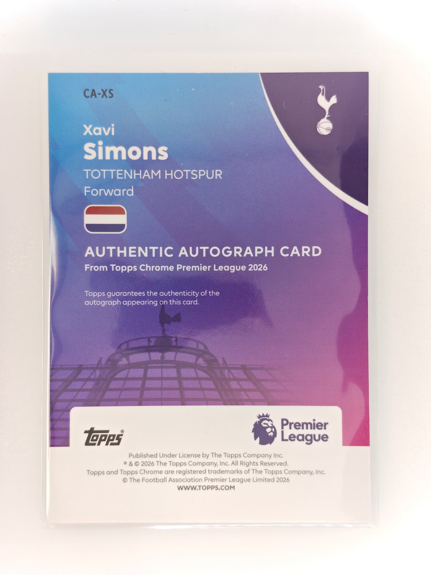 Xavi Simons auto - Topps Chrome PL 25/26 Logofractor