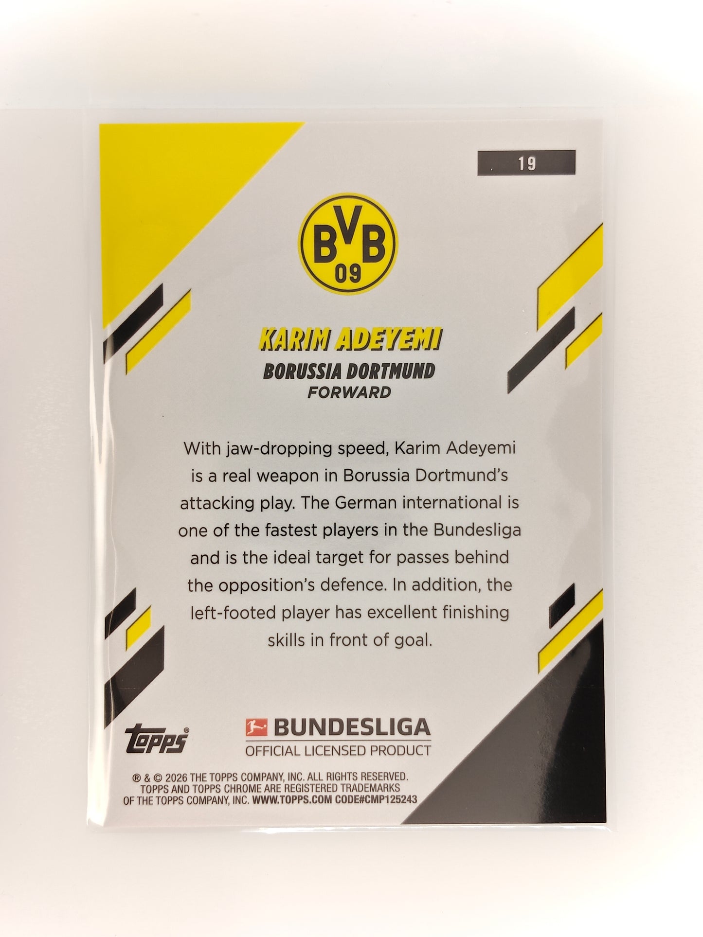 Karim Adeyemi /10 - Topps Chrome Bundesliga 25/26 - Sapphire