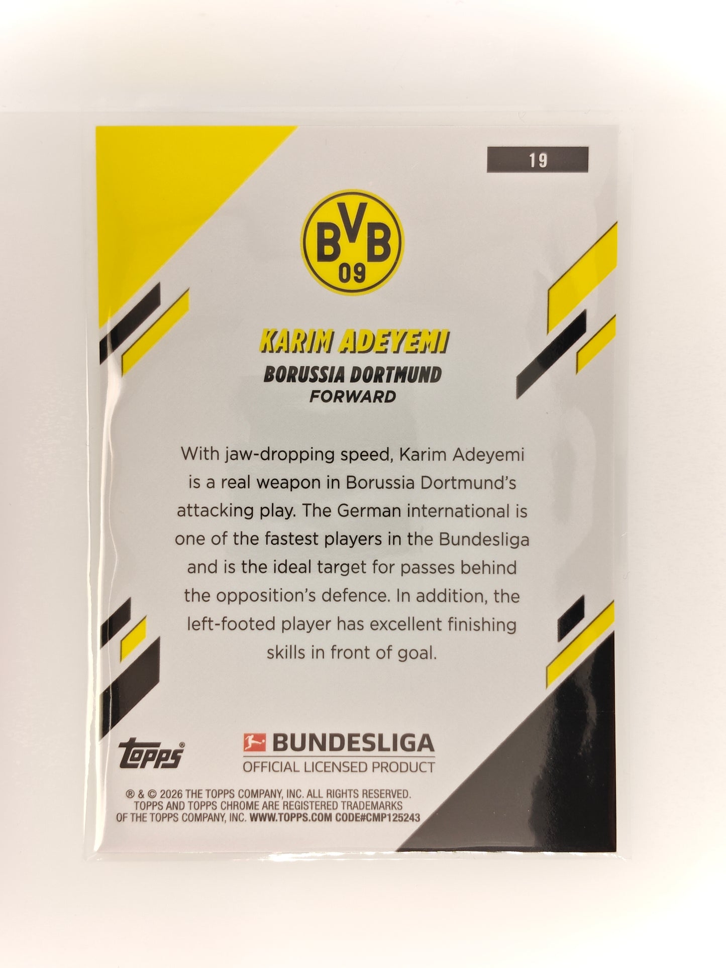 Karim Adeyemi /75 - Topps Chrome Bundesliga 25/26 - Sapphire
