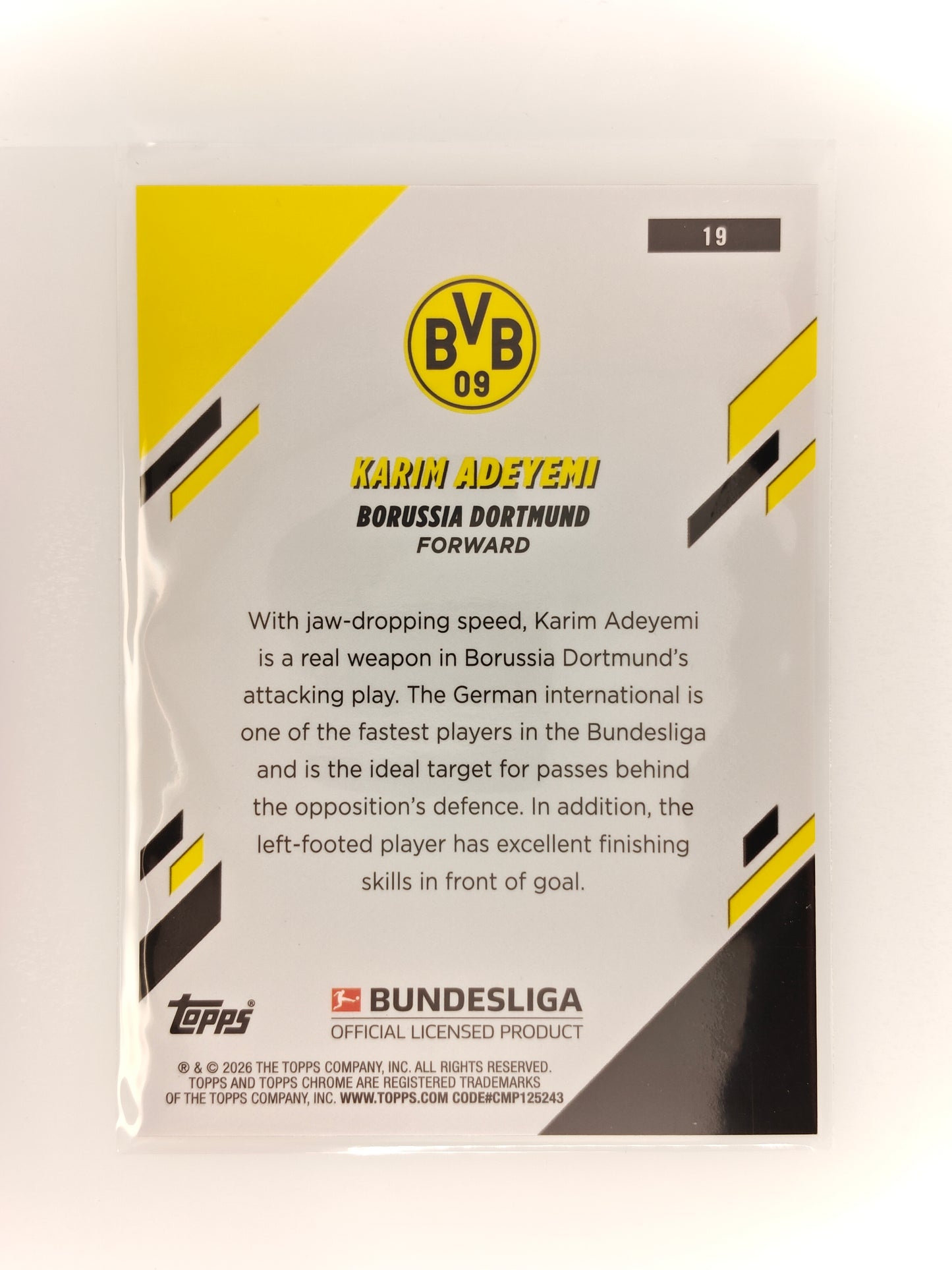 Karim Adeyemi /50 - Topps Chrome Bundesliga 25/26 - Sapphire