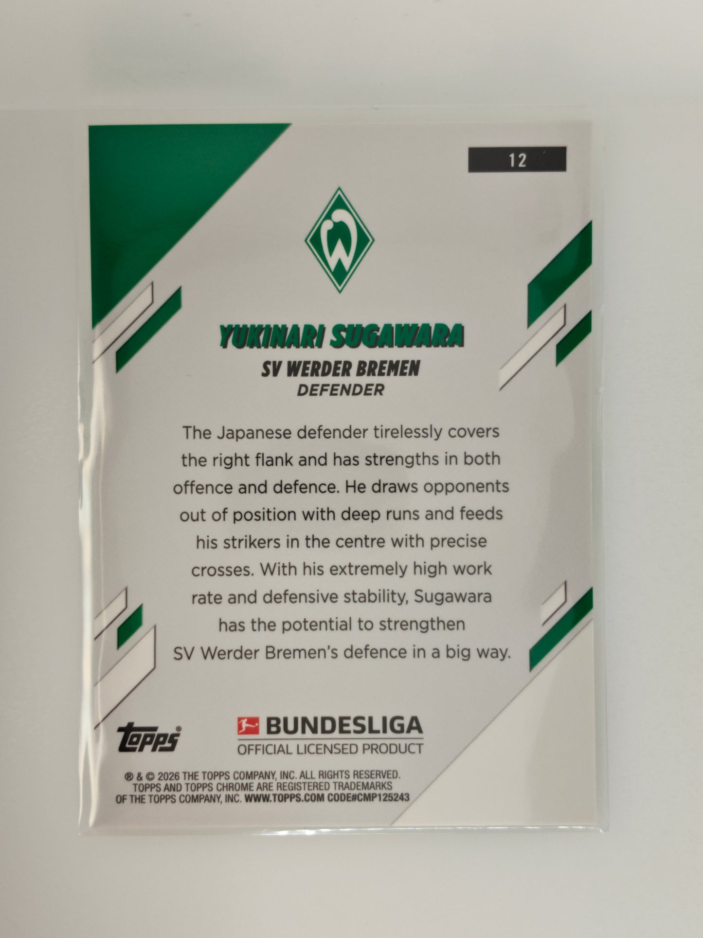 Yukinari Sugawara /75 - Topps Chrome Bundesliga 25/26 - Sapphire