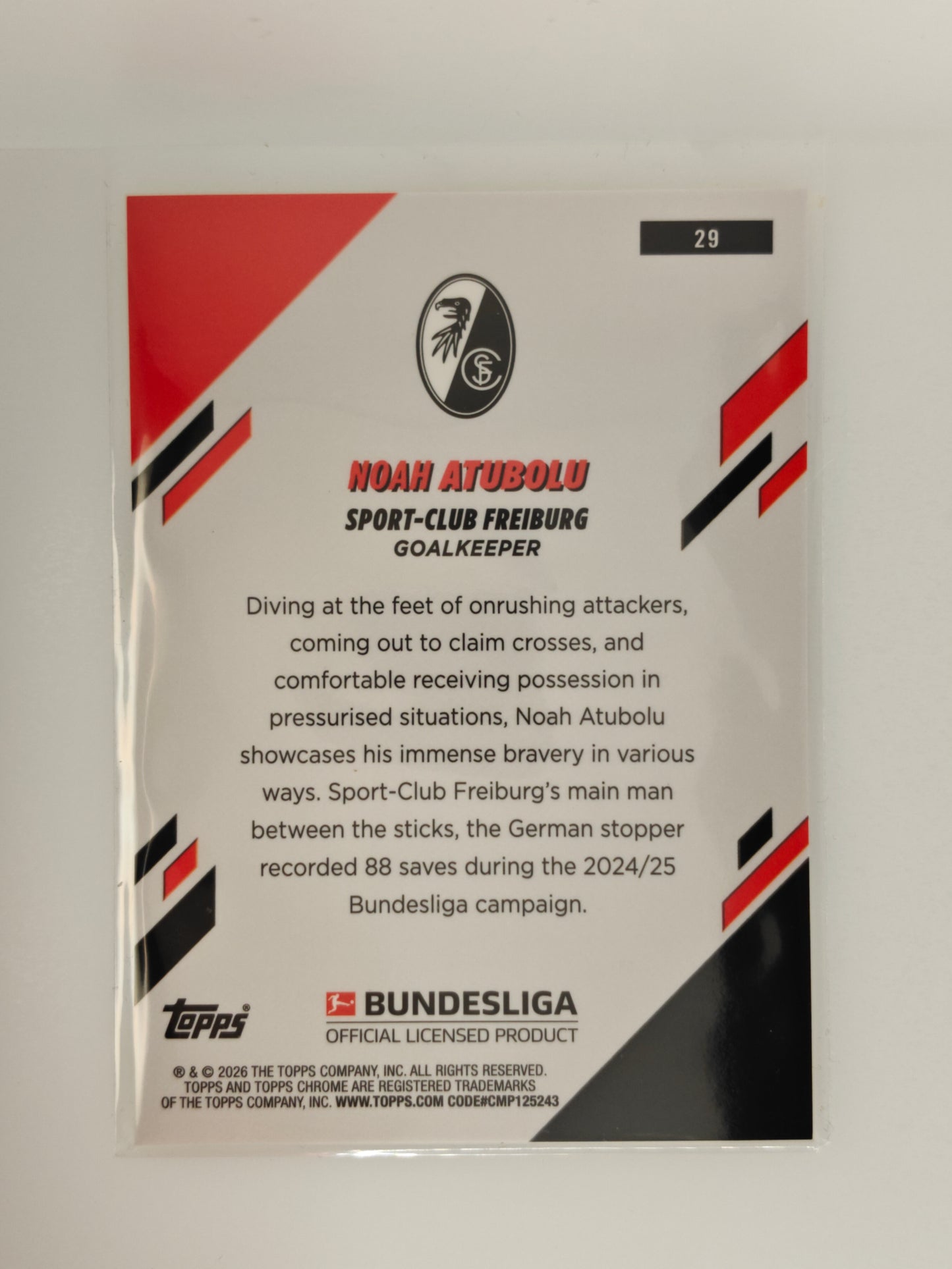 Noah Atubolu /75 - Topps Chrome Bundesliga 25/26 - Sapphire