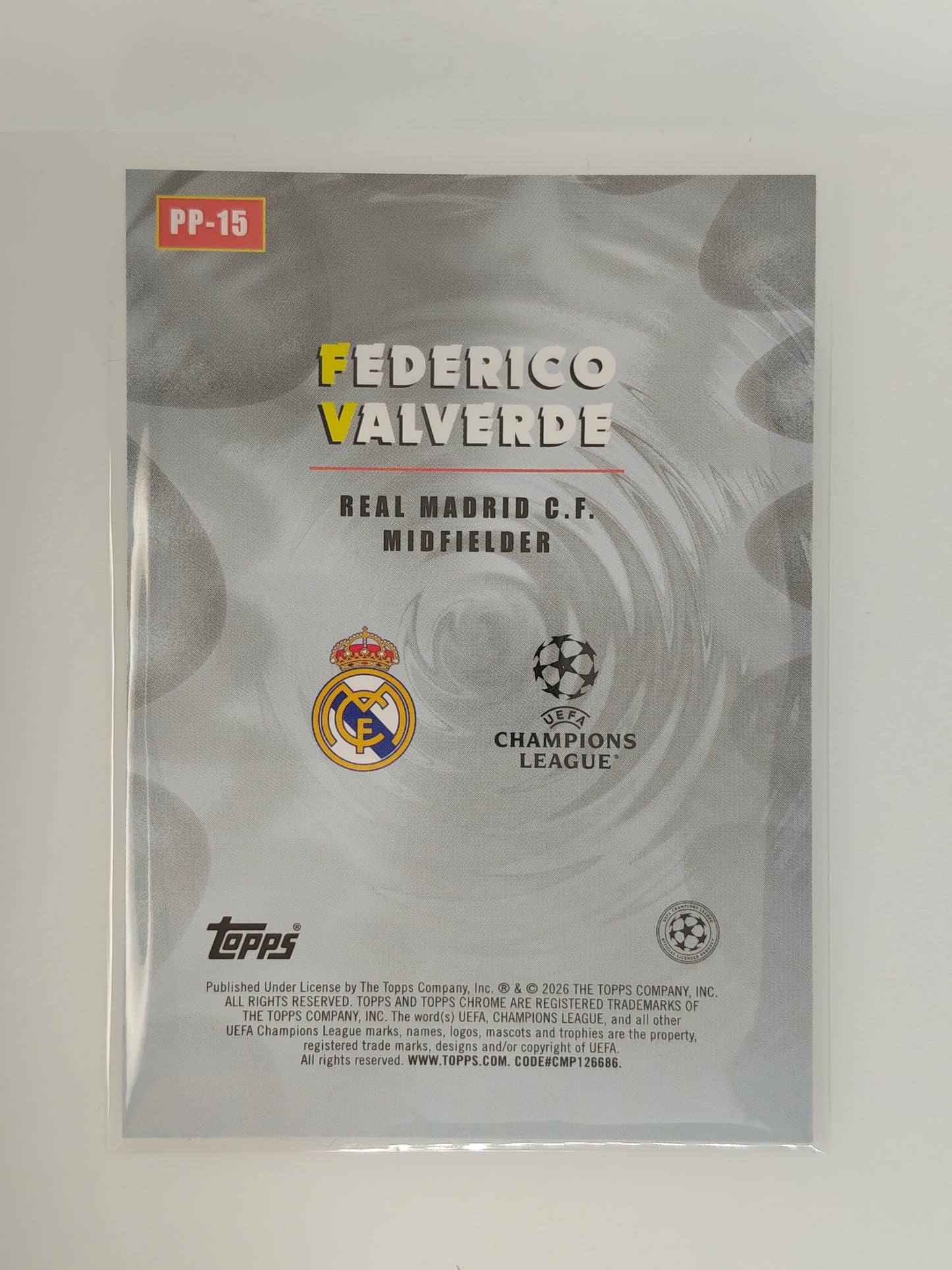 Federico Valverde Power Players - Topps Chrome 25/26