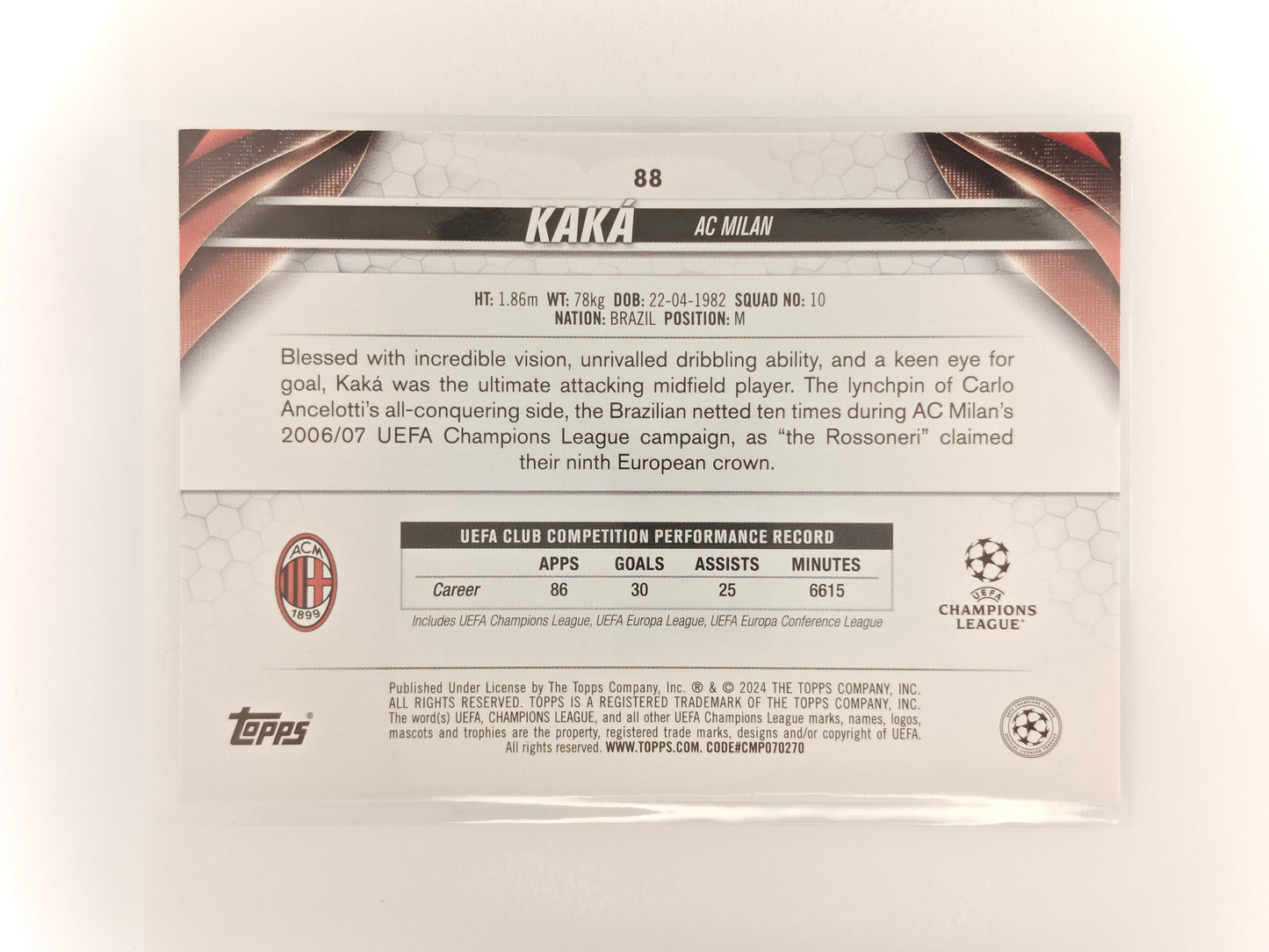 Kaka Image variation SP - Topps Flagship 23/24