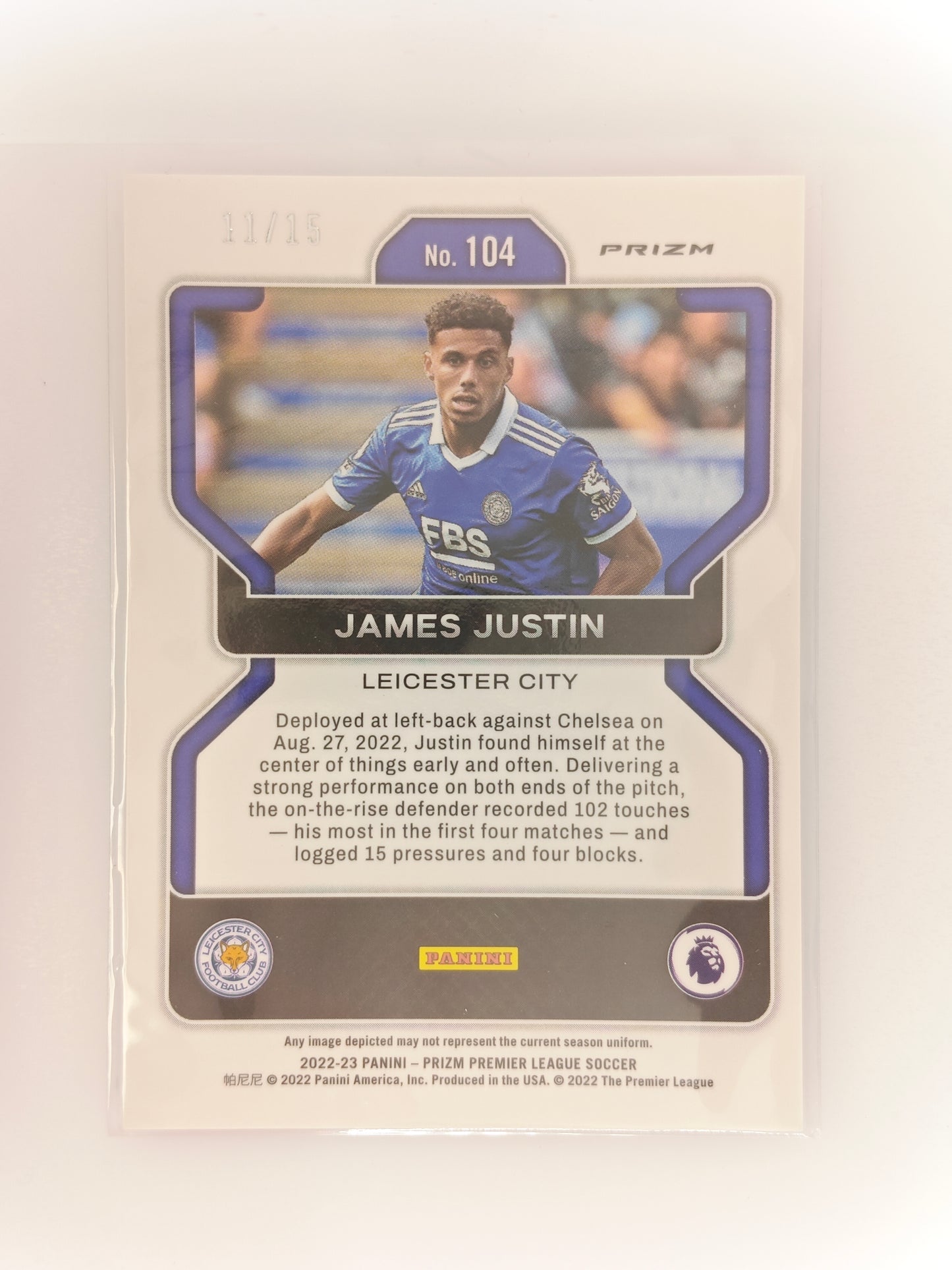James Justin /15 Choice - Panini Prizm Premier League 22/23