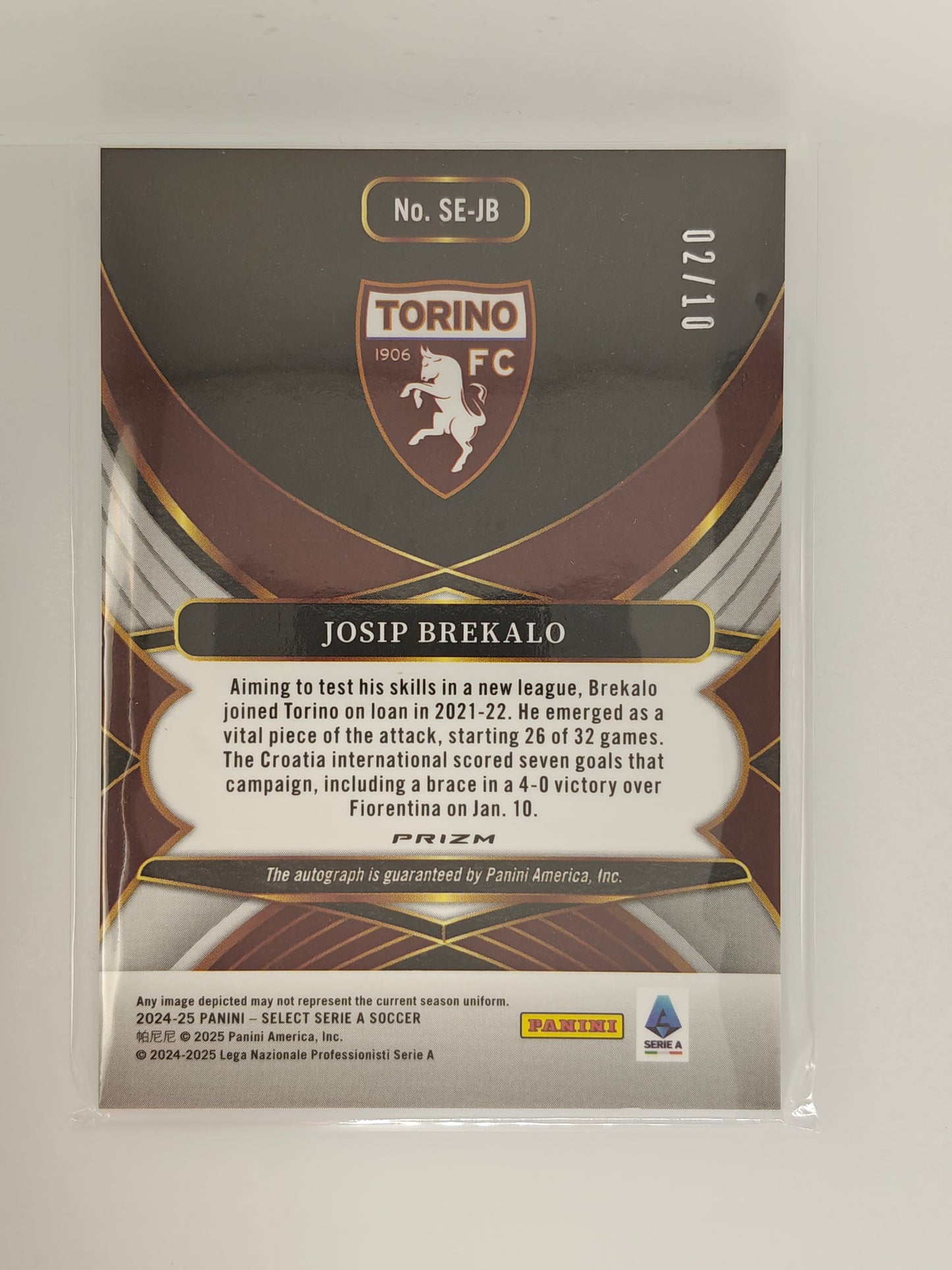 Josip Brekalo auto /10 - Panini Select Serie A 24/25