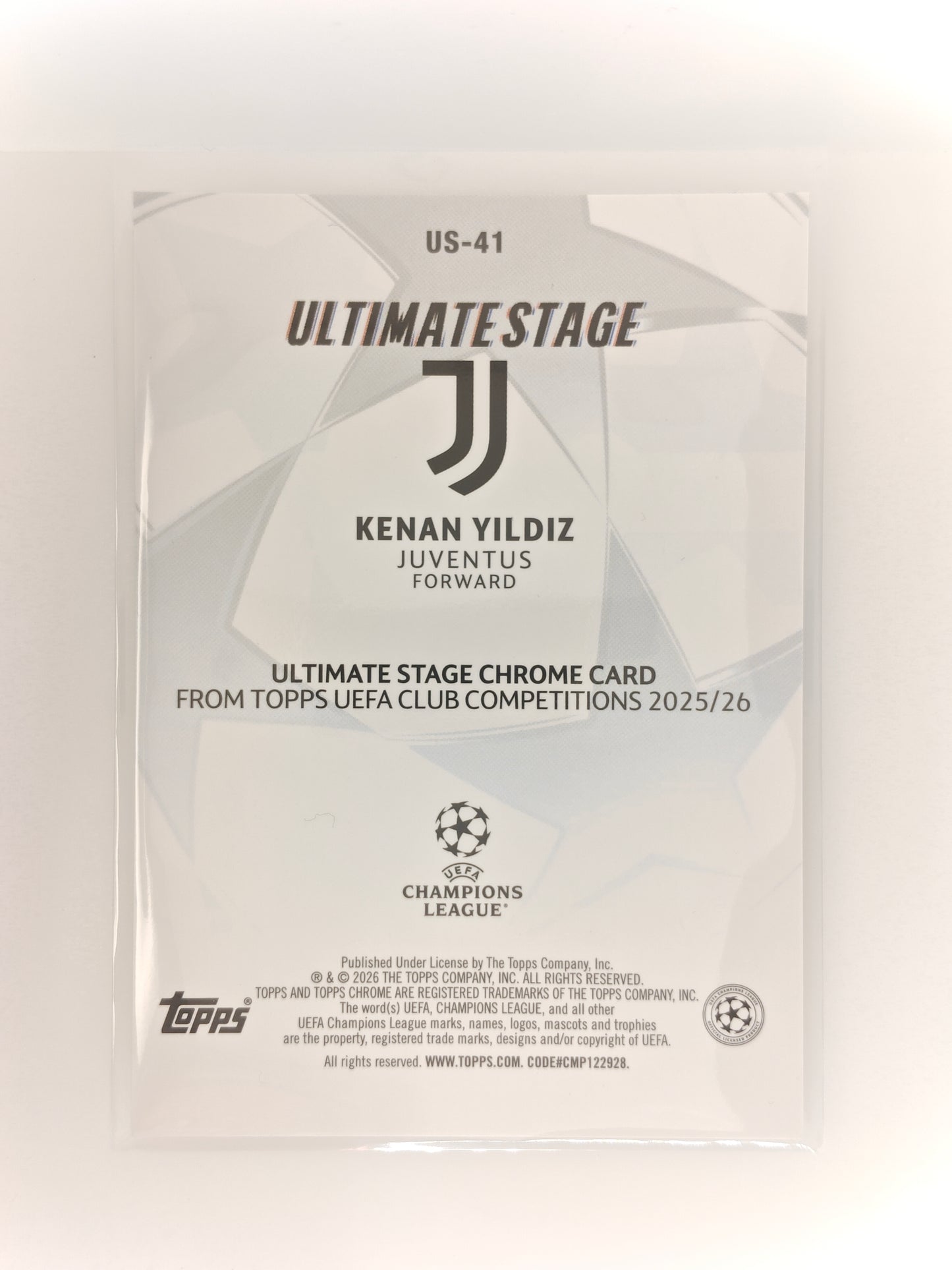 Kenan Yildiz /50 Ultimate Stage - Topps Chrome 25/26
