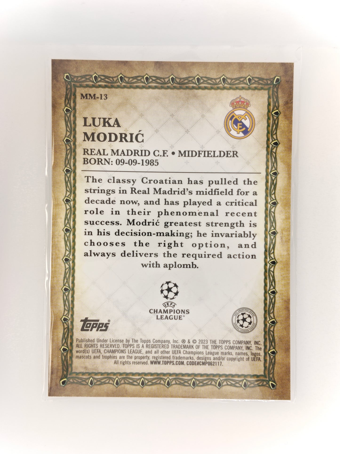 Luka Modric Merlin Masters - Topps Merlin 22/23